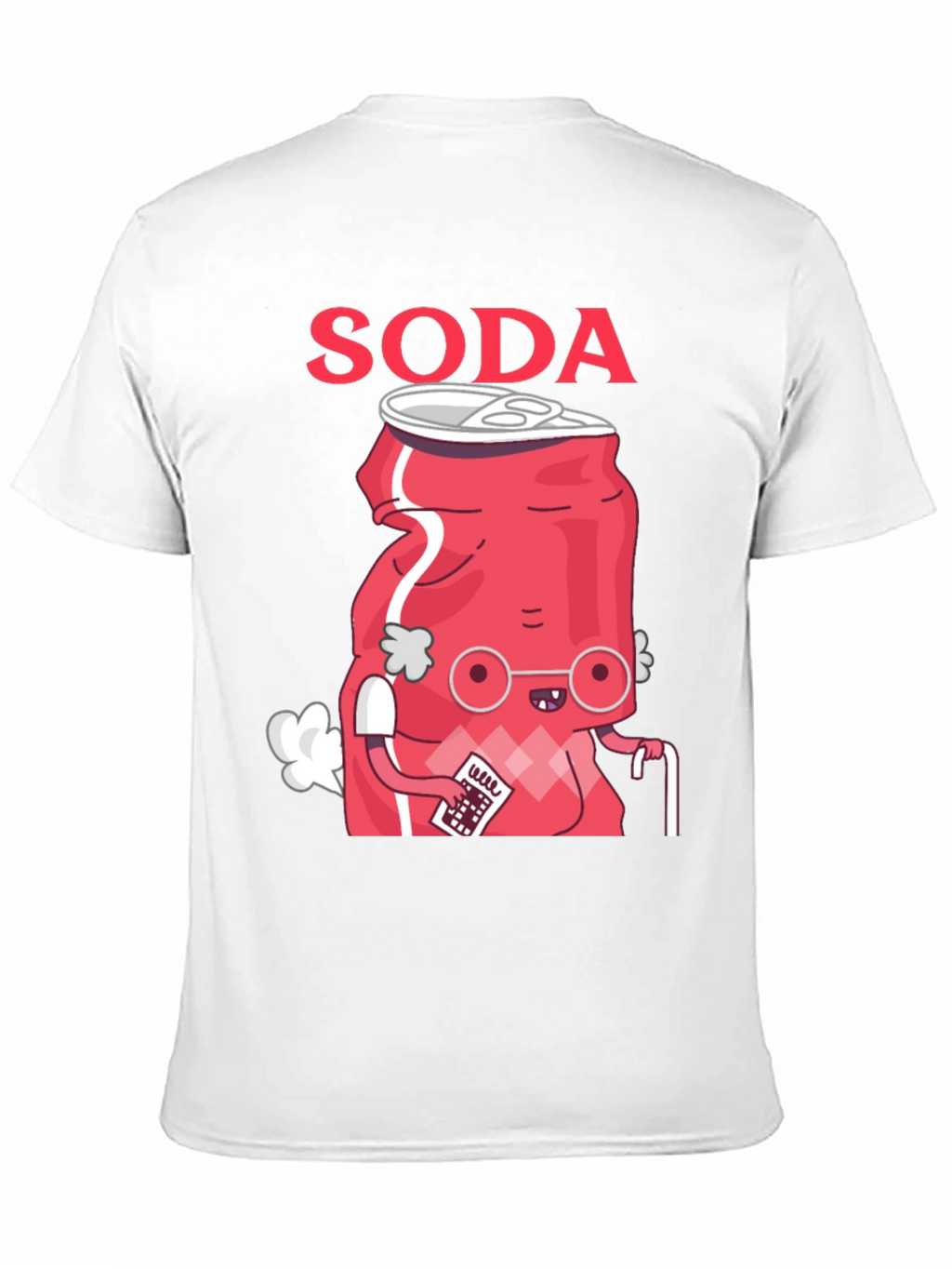 Funny Soda Cartoon T-Shirt - Black Cotton Blend Tee