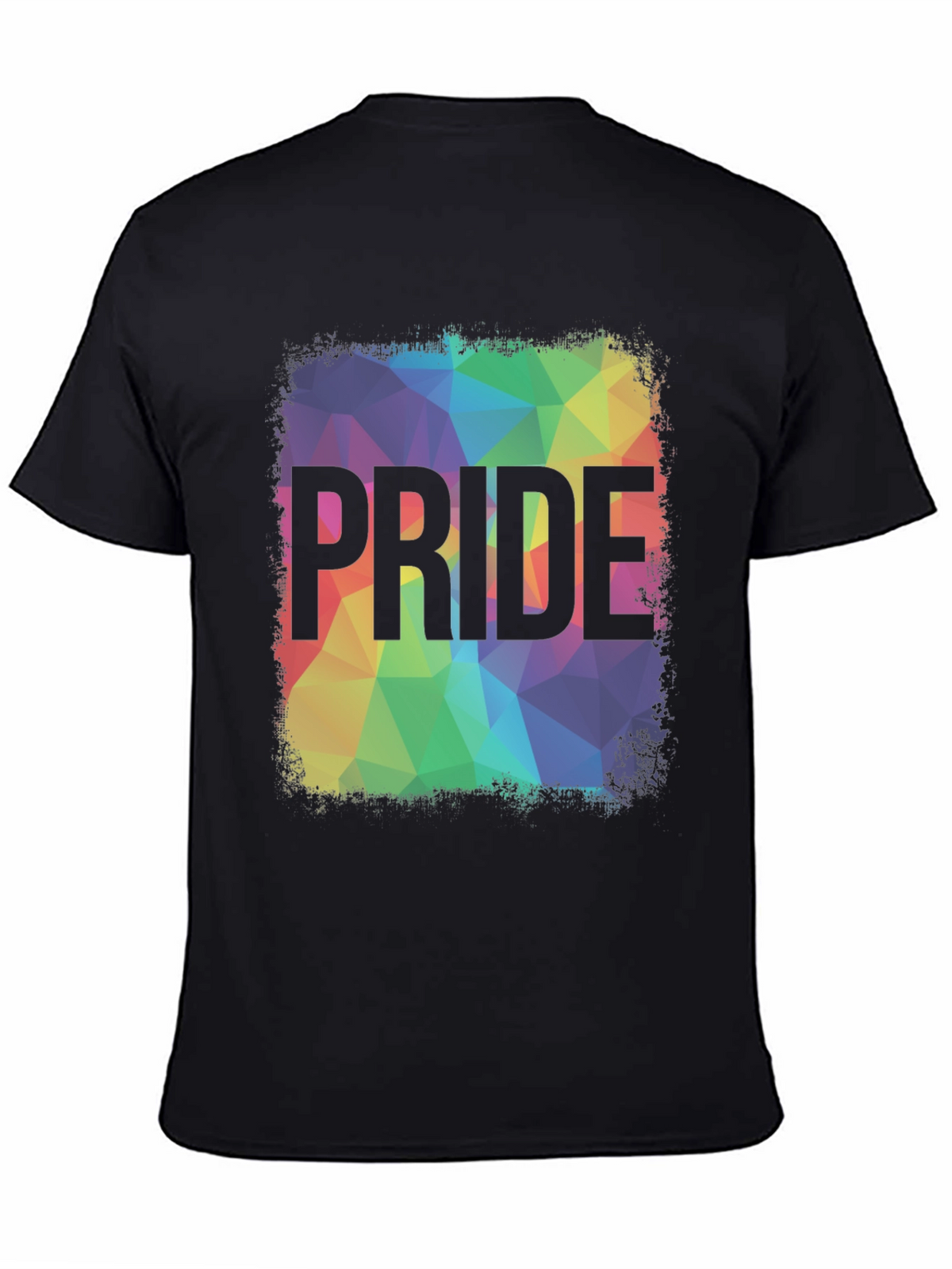 Pride Rainbow Graphic Tee - Mens Black T-Shirt