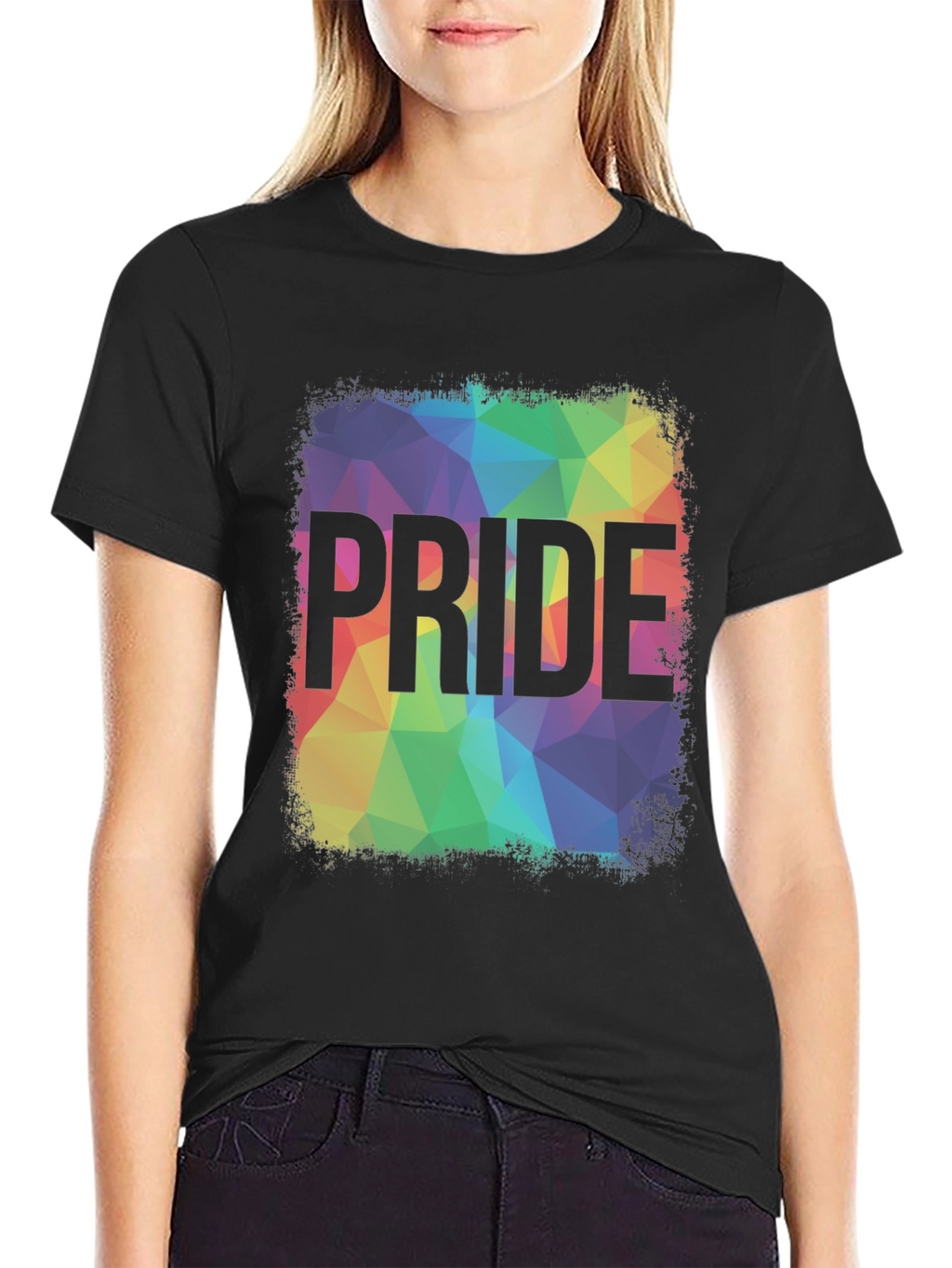 Pride Rainbow Graphic Tee - Mens Black T-Shirt