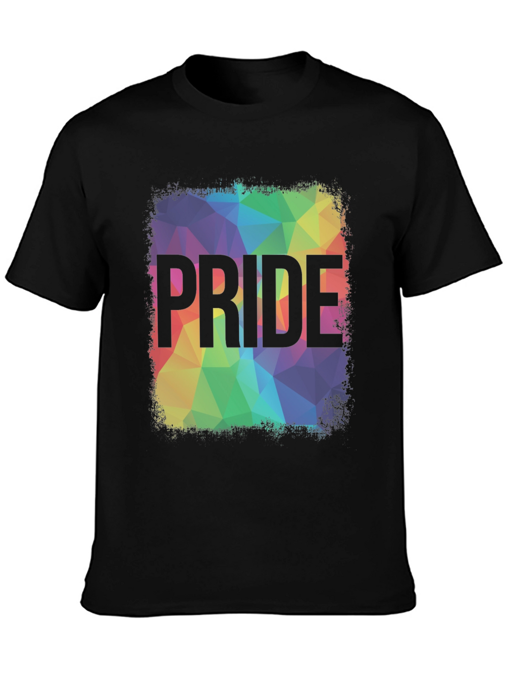 Pride Rainbow Graphic Tee - Mens Black T-Shirt