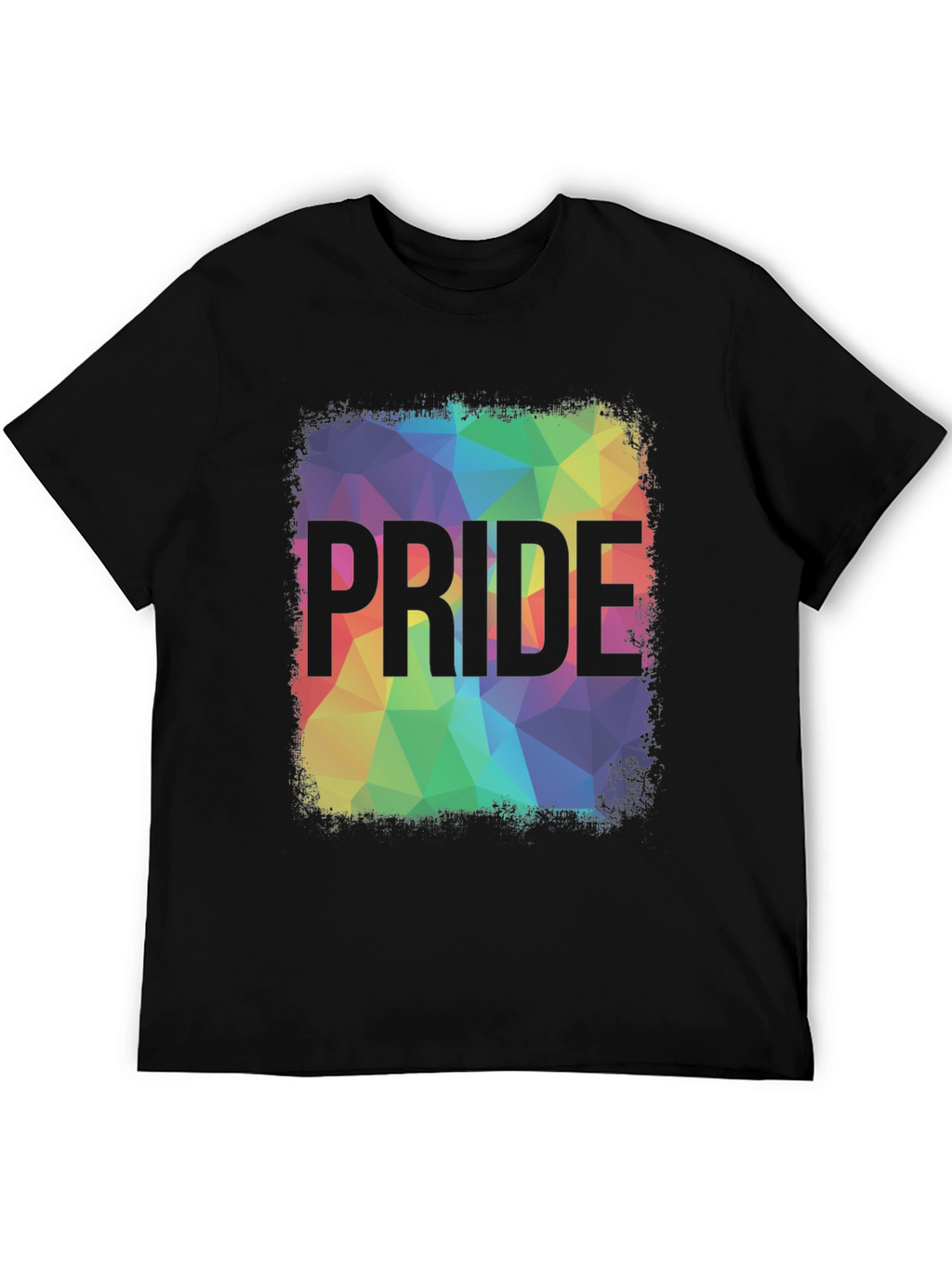 Pride Rainbow Graphic Tee - Mens Black T-Shirt
