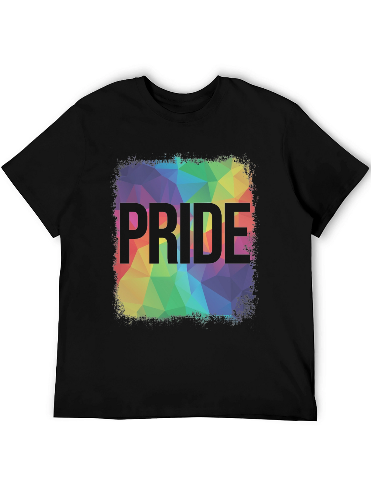 Pride Rainbow Graphic Tee - Mens Black T-Shirt