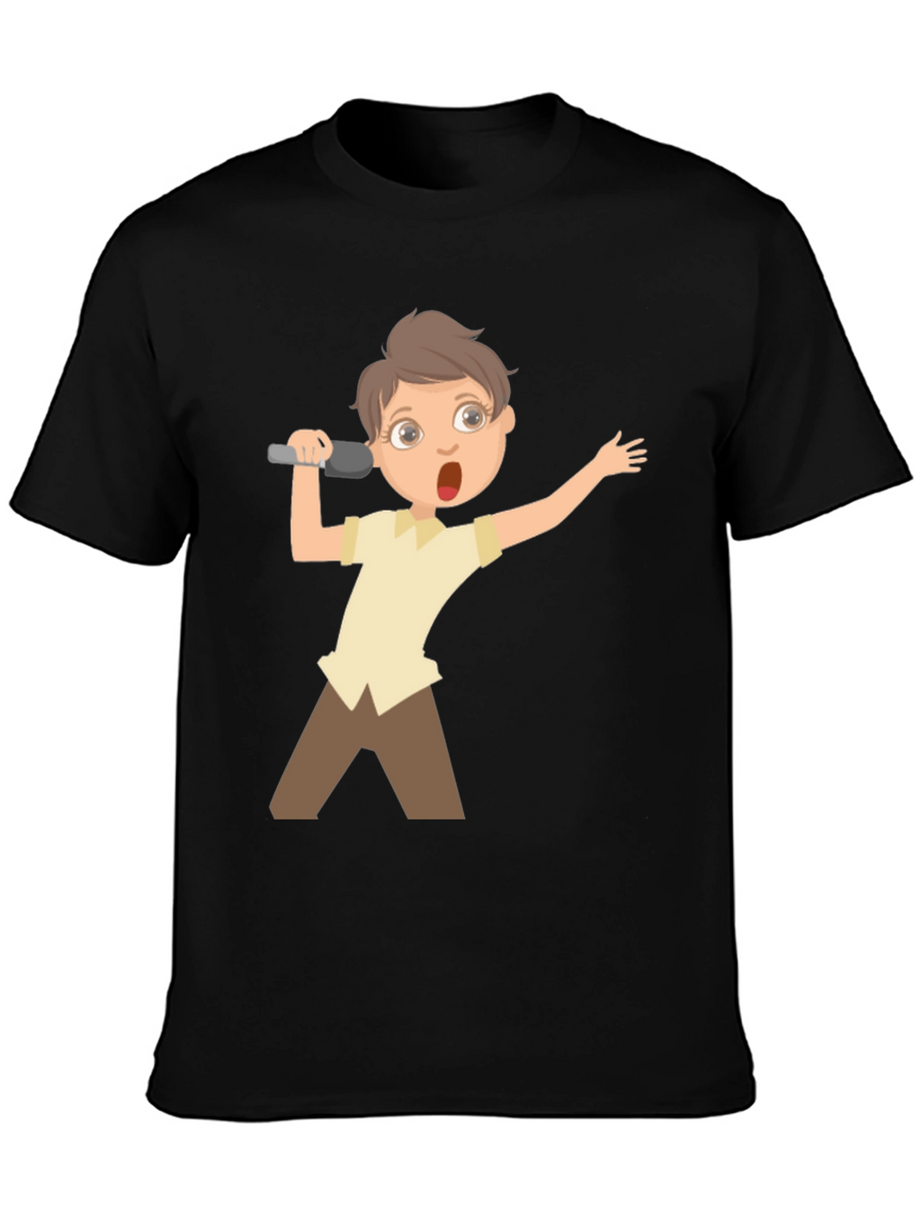 Boy Singer Graphic Tee - Black Unisex T-Shirt