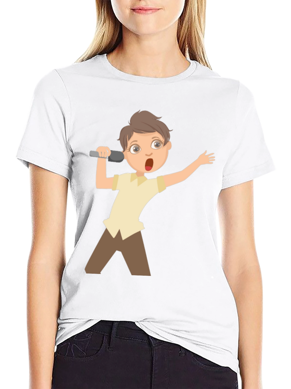 Boy Singer Graphic Tee - Black Unisex T-Shirt