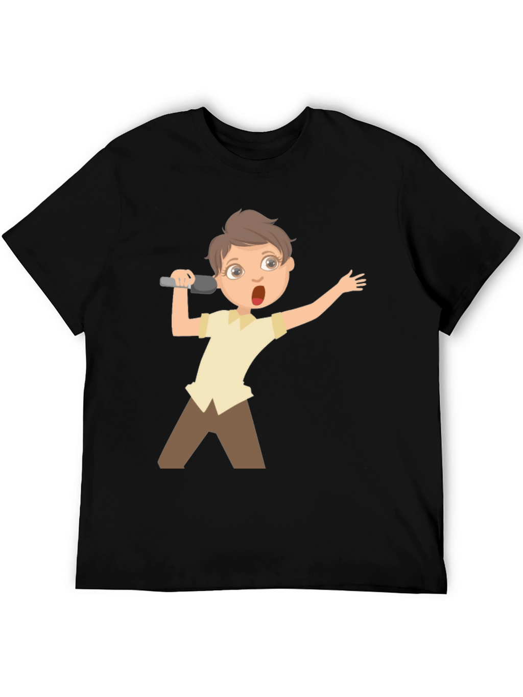 Boy Singer Graphic Tee - Black Unisex T-Shirt