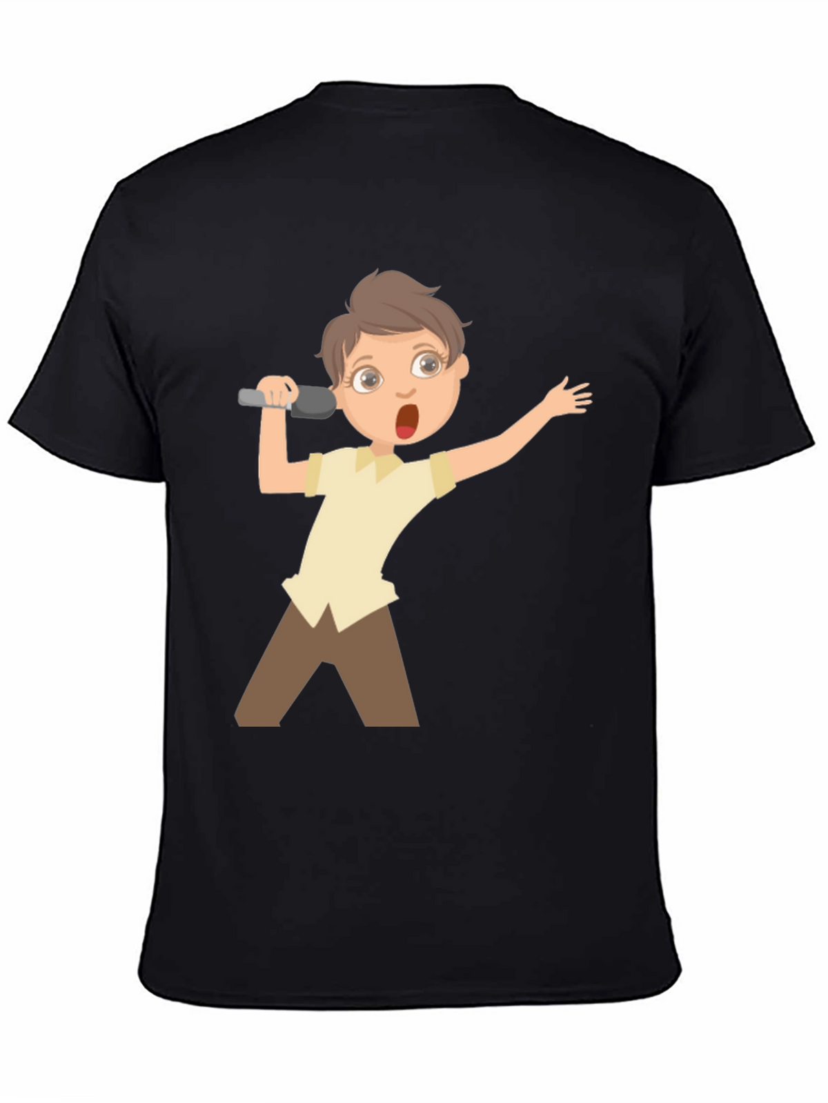 Boy Singer Graphic Tee - Black Unisex T-Shirt