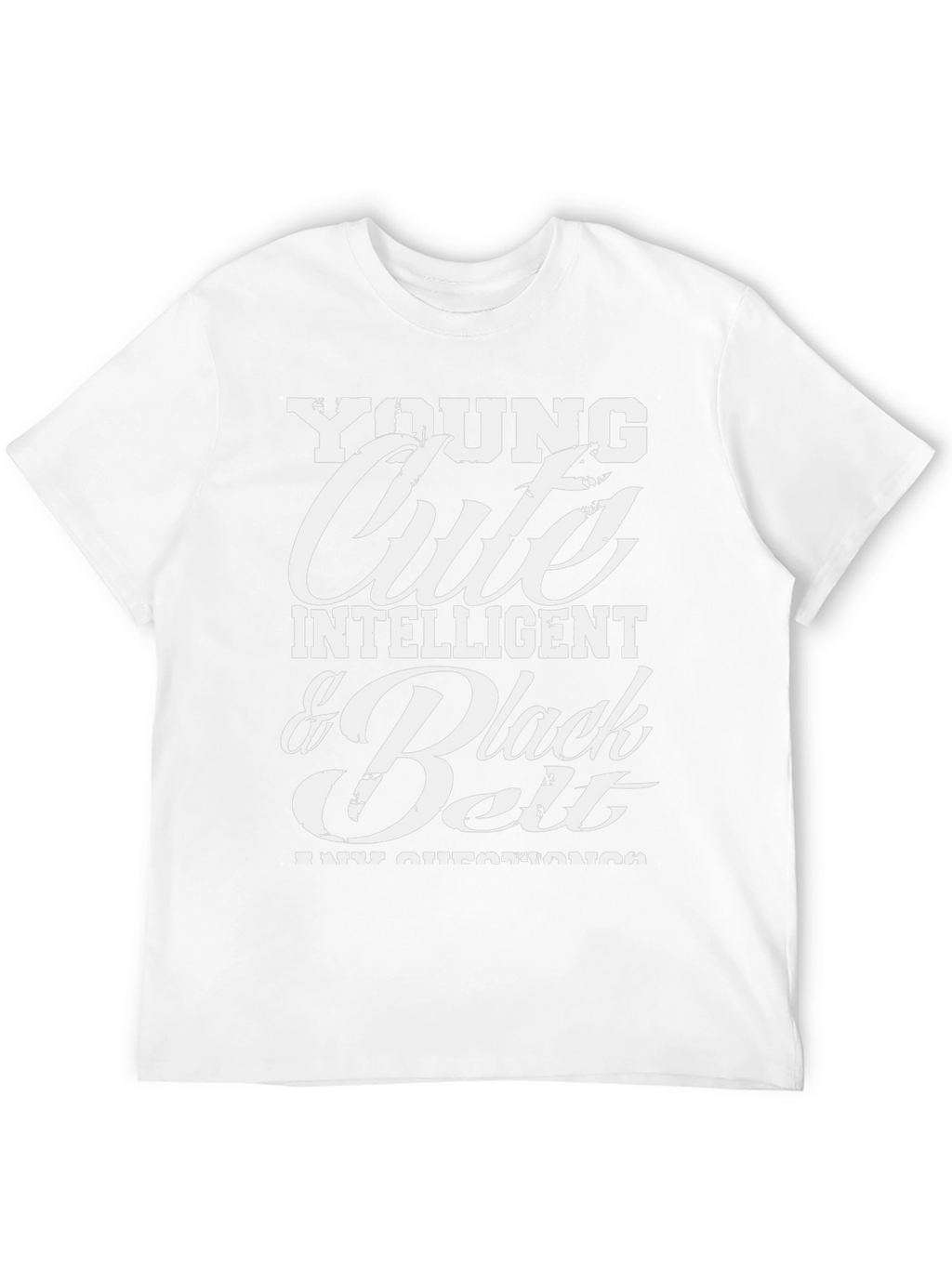 Young Cute Intelligent Black Belt T-Shirt