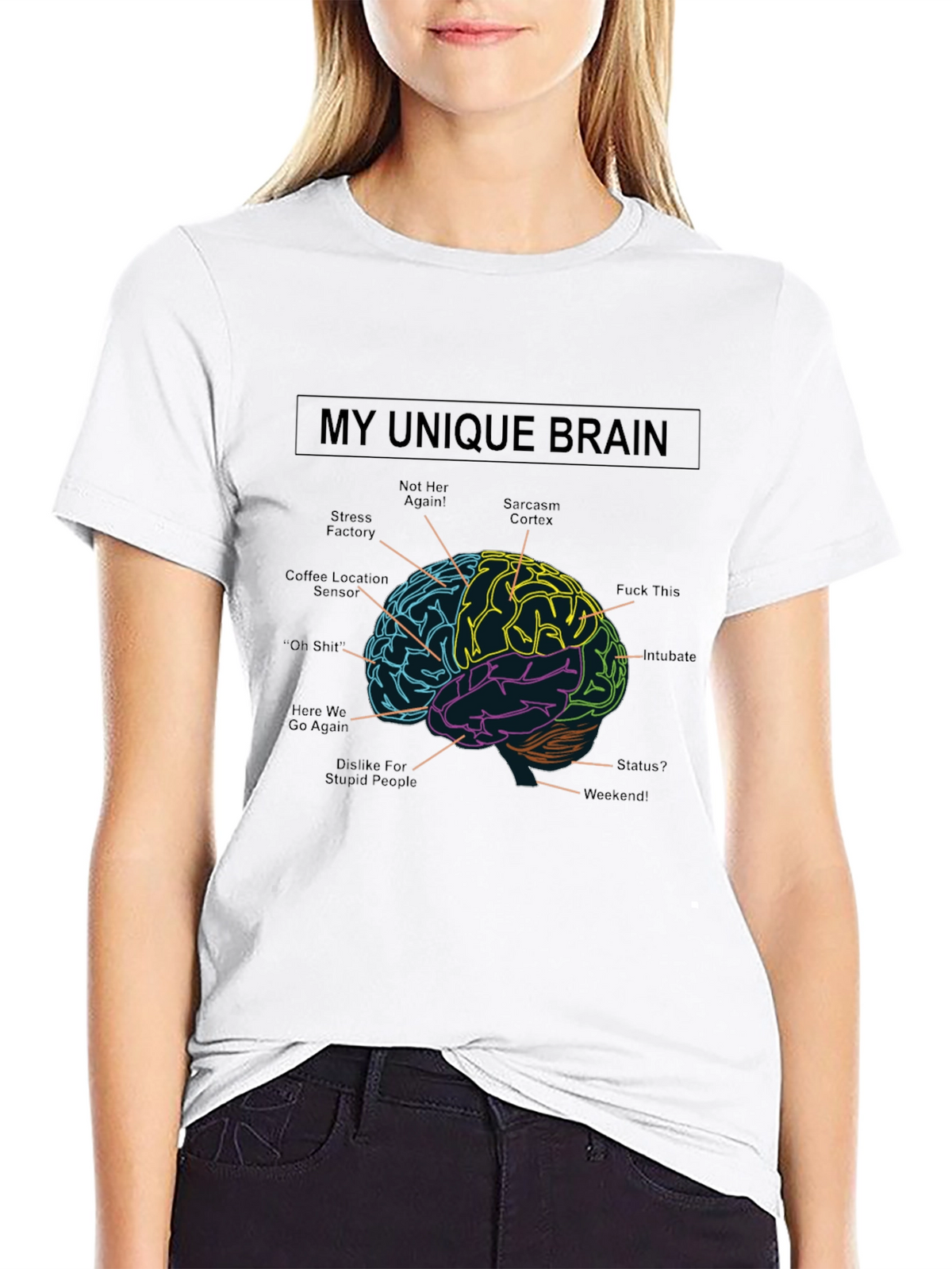 My Unique Brain Graphic Tee - Sarcasm T-Shirt