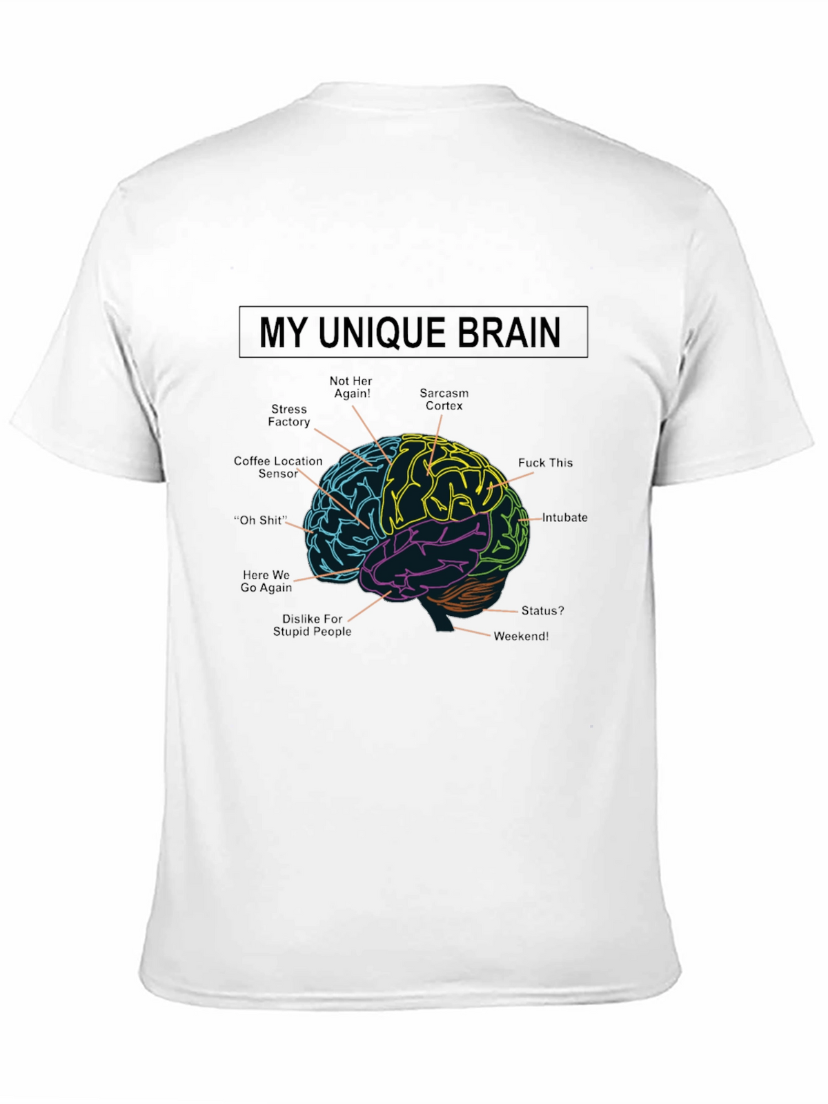 My Unique Brain Graphic Tee - Sarcasm T-Shirt