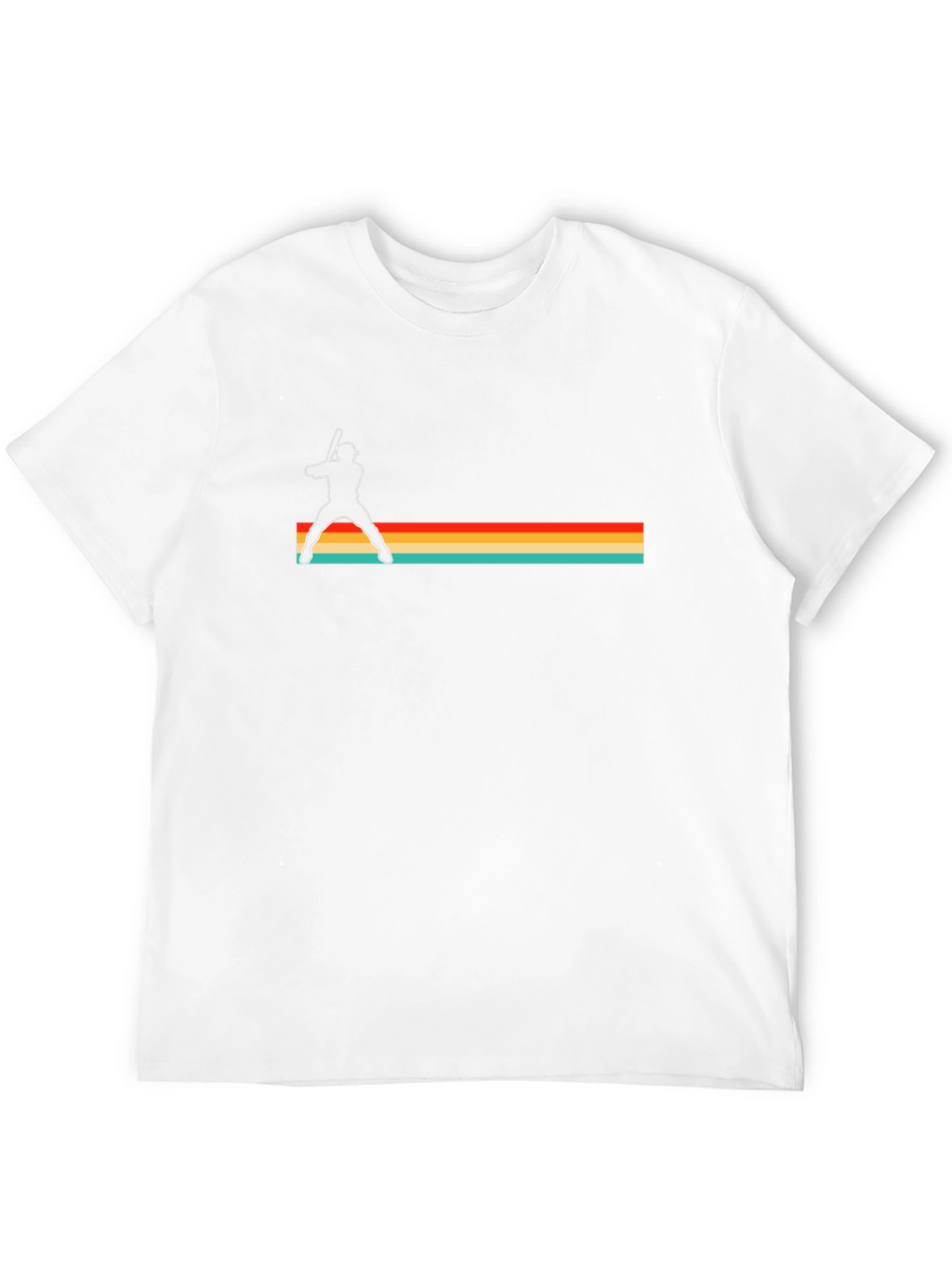 Retro Baseball Player Black T-Shirt