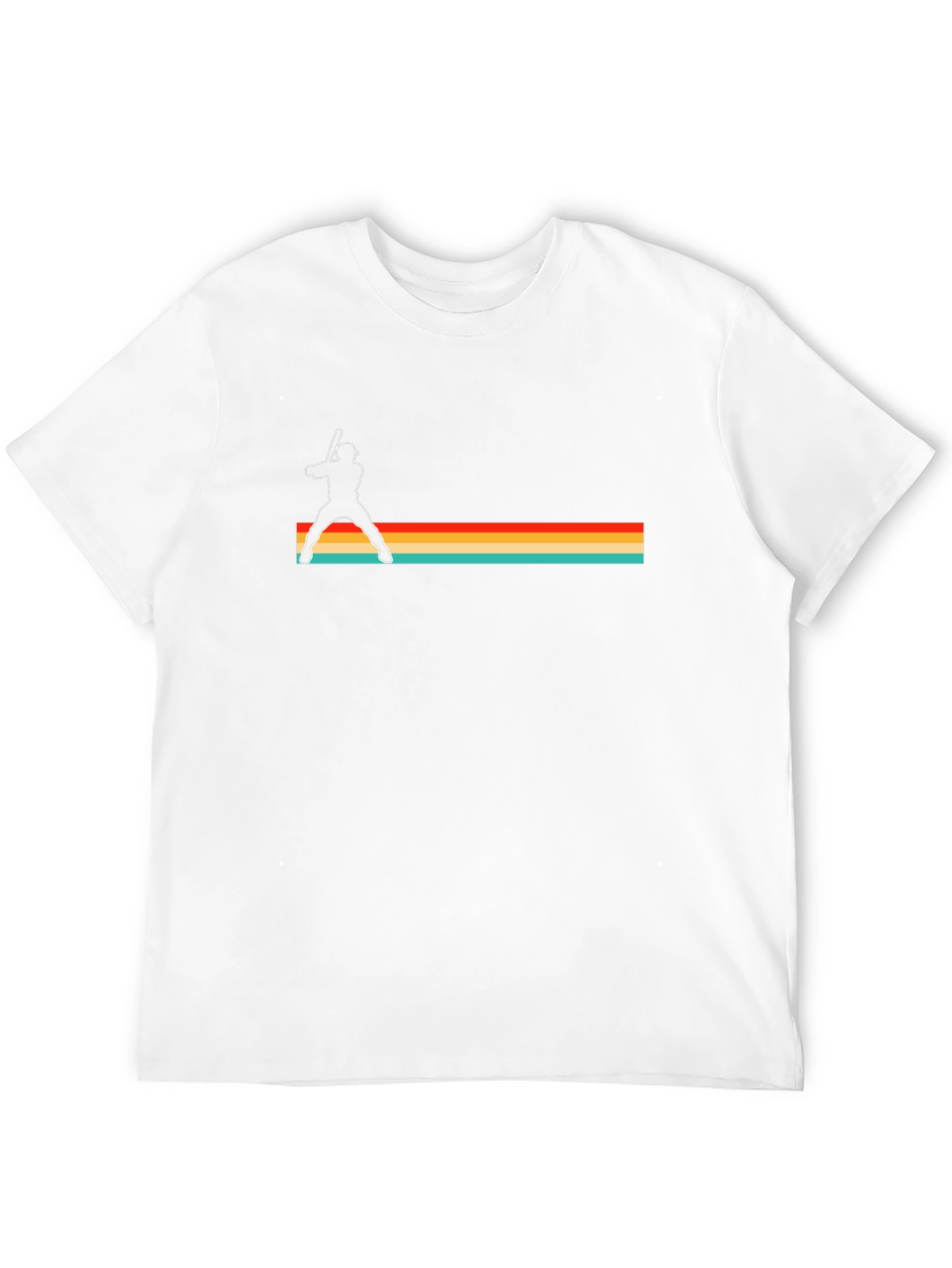 Retro Baseball Player Black T-Shirt