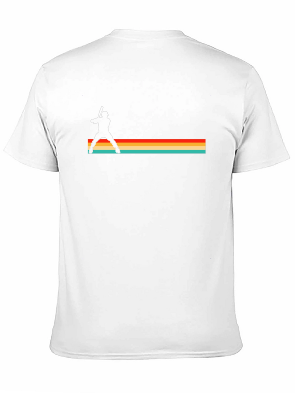 Retro Baseball Player Black T-Shirt