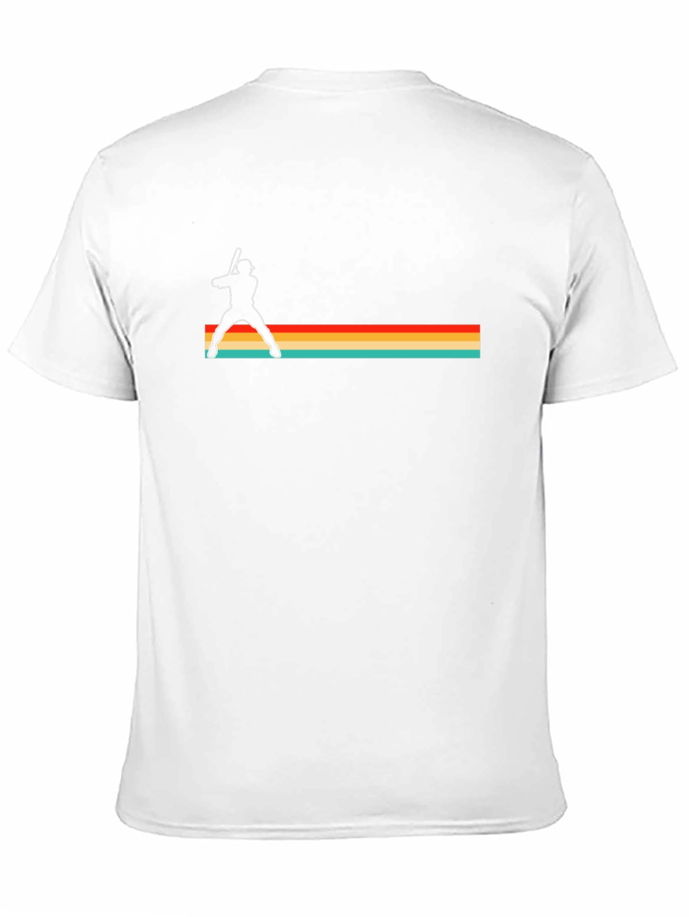 Retro Baseball Player Black T-Shirt