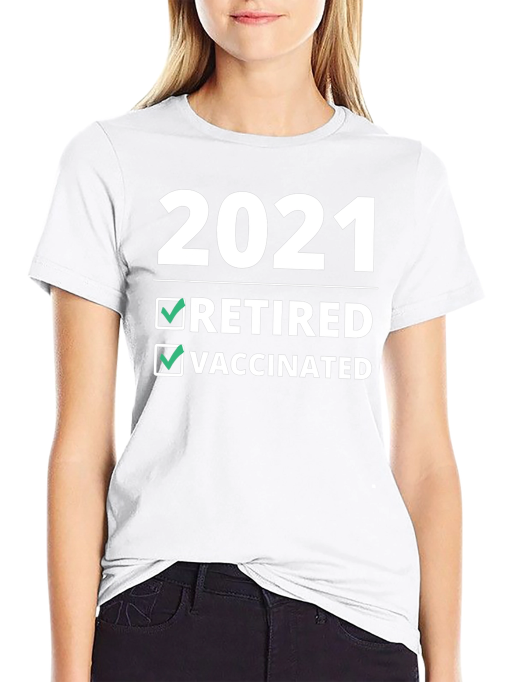 2021 Retired & Vaccinated T-Shirt - Novelty Graphic Tee