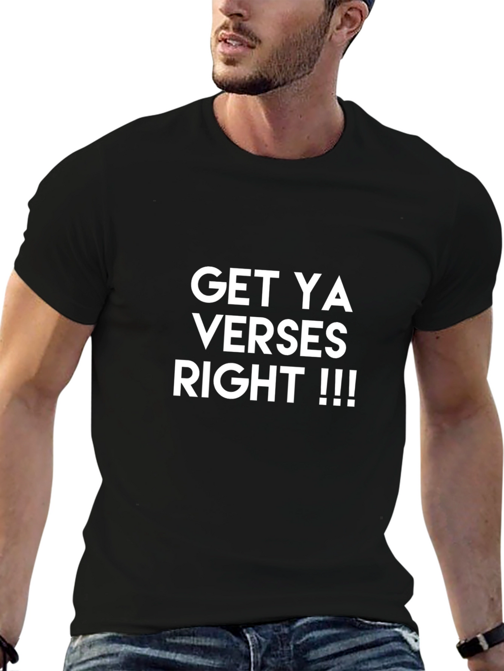 Get Ya Verses Right Black T-Shirt