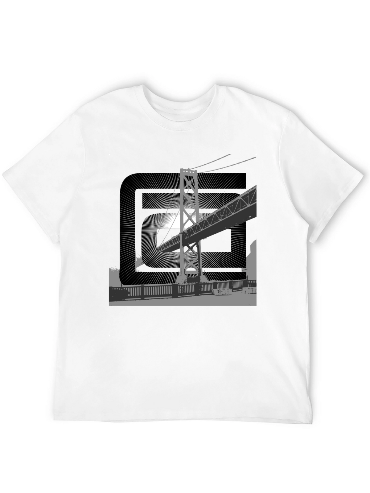 Urban Bridge Graphic Tee - Black