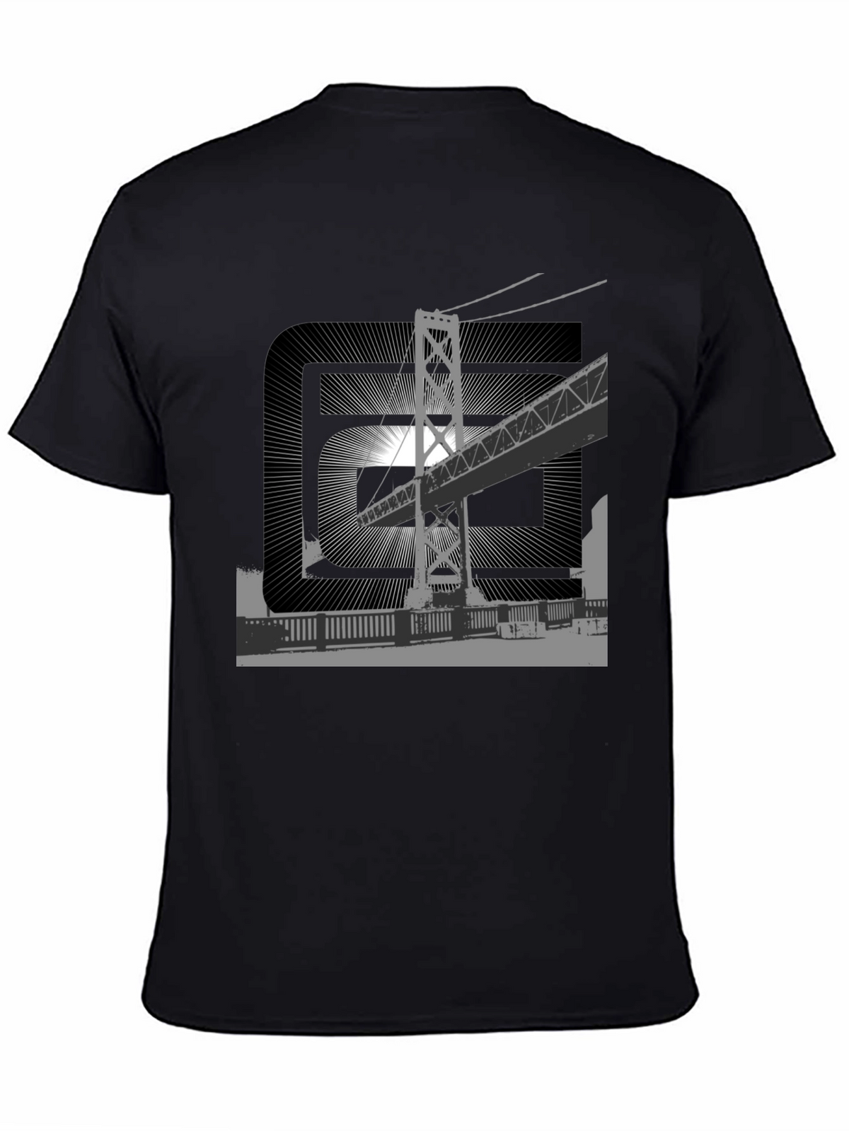 Urban Bridge Graphic Tee - Black