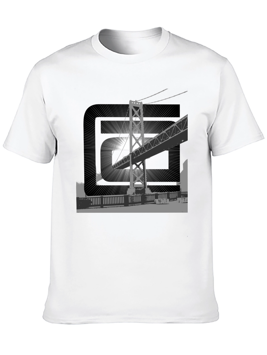 Urban Bridge Graphic Tee - Black