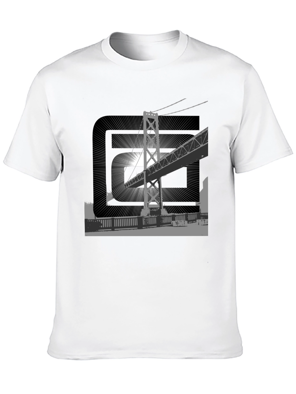 Urban Bridge Graphic Tee - Black