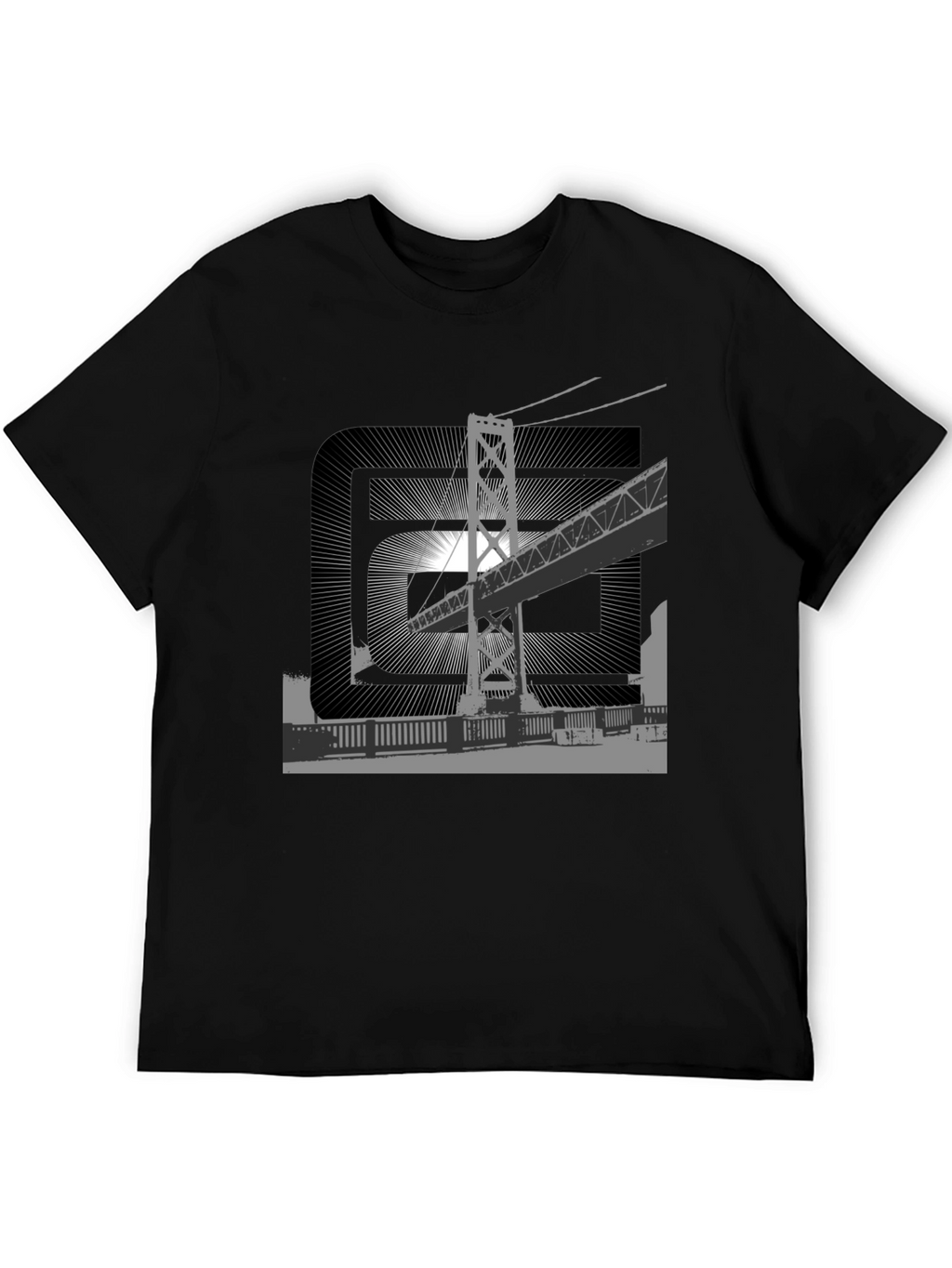 Urban Bridge Graphic Tee - Black