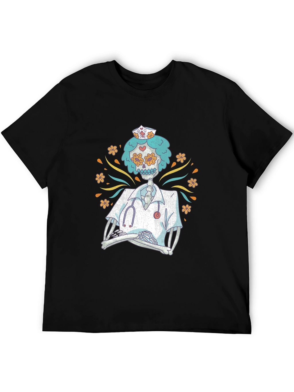 Day of the Dead Nurse Graphic Tee