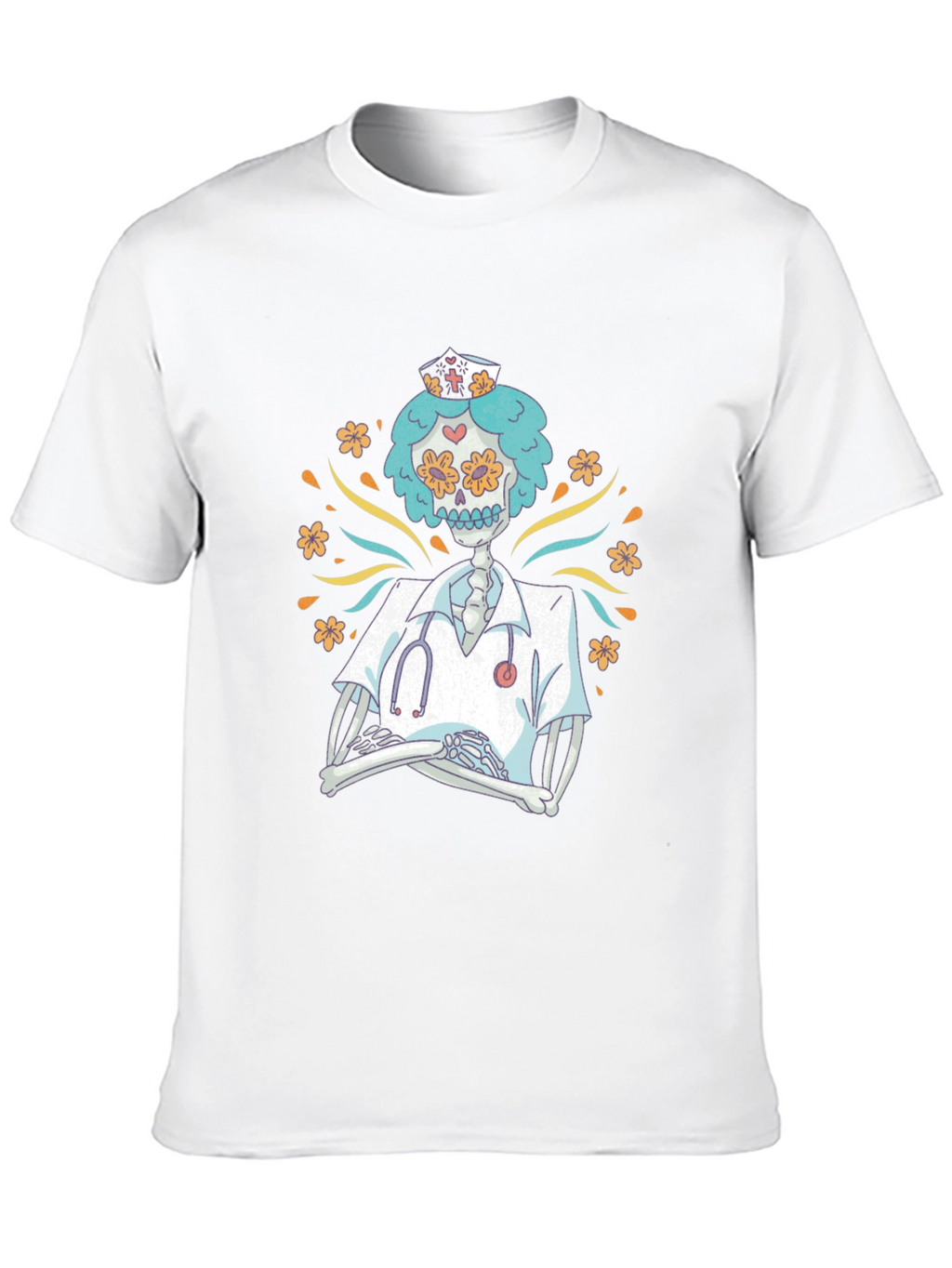 Day of the Dead Nurse Graphic Tee