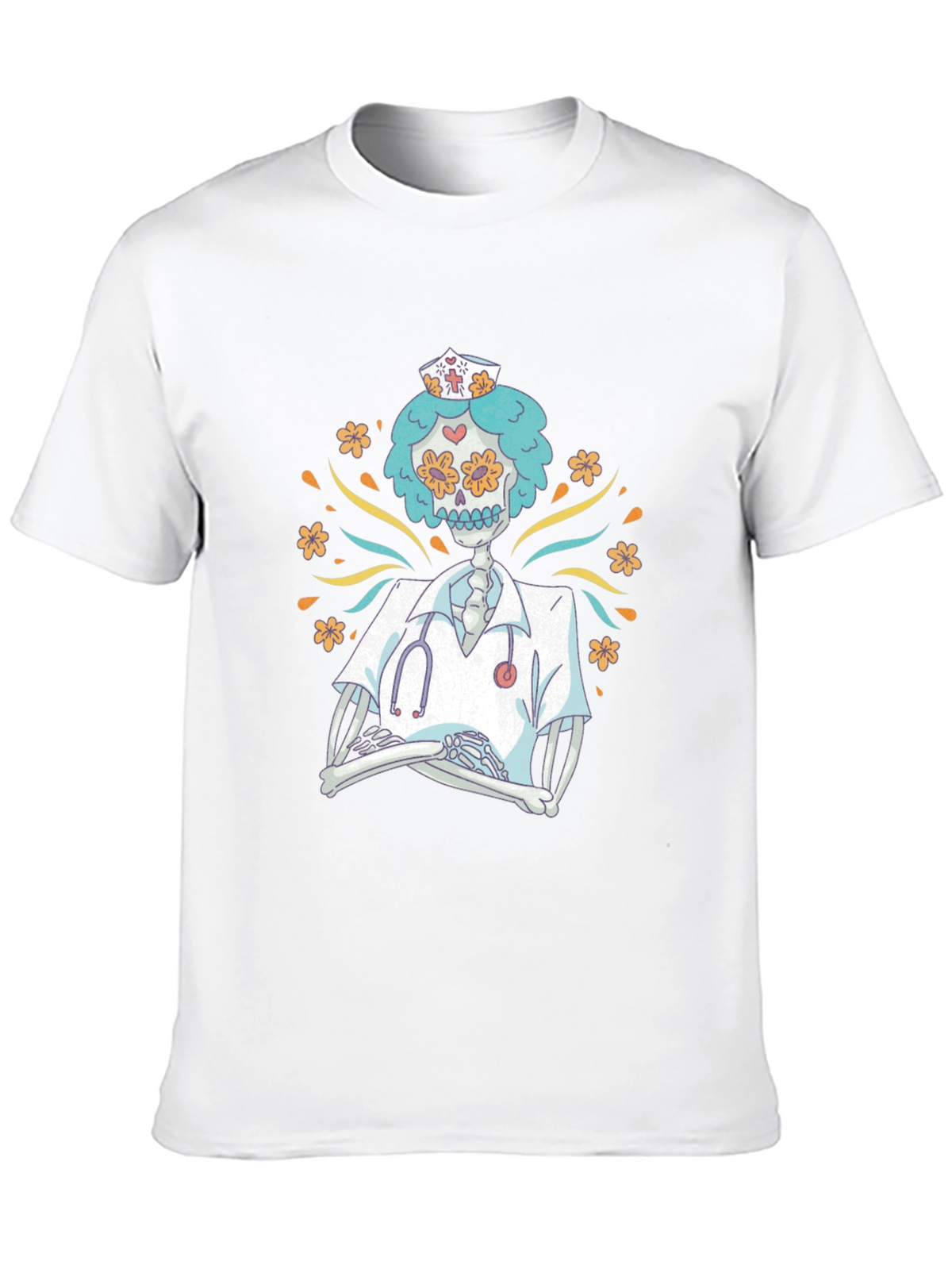 Day of the Dead Nurse Graphic Tee