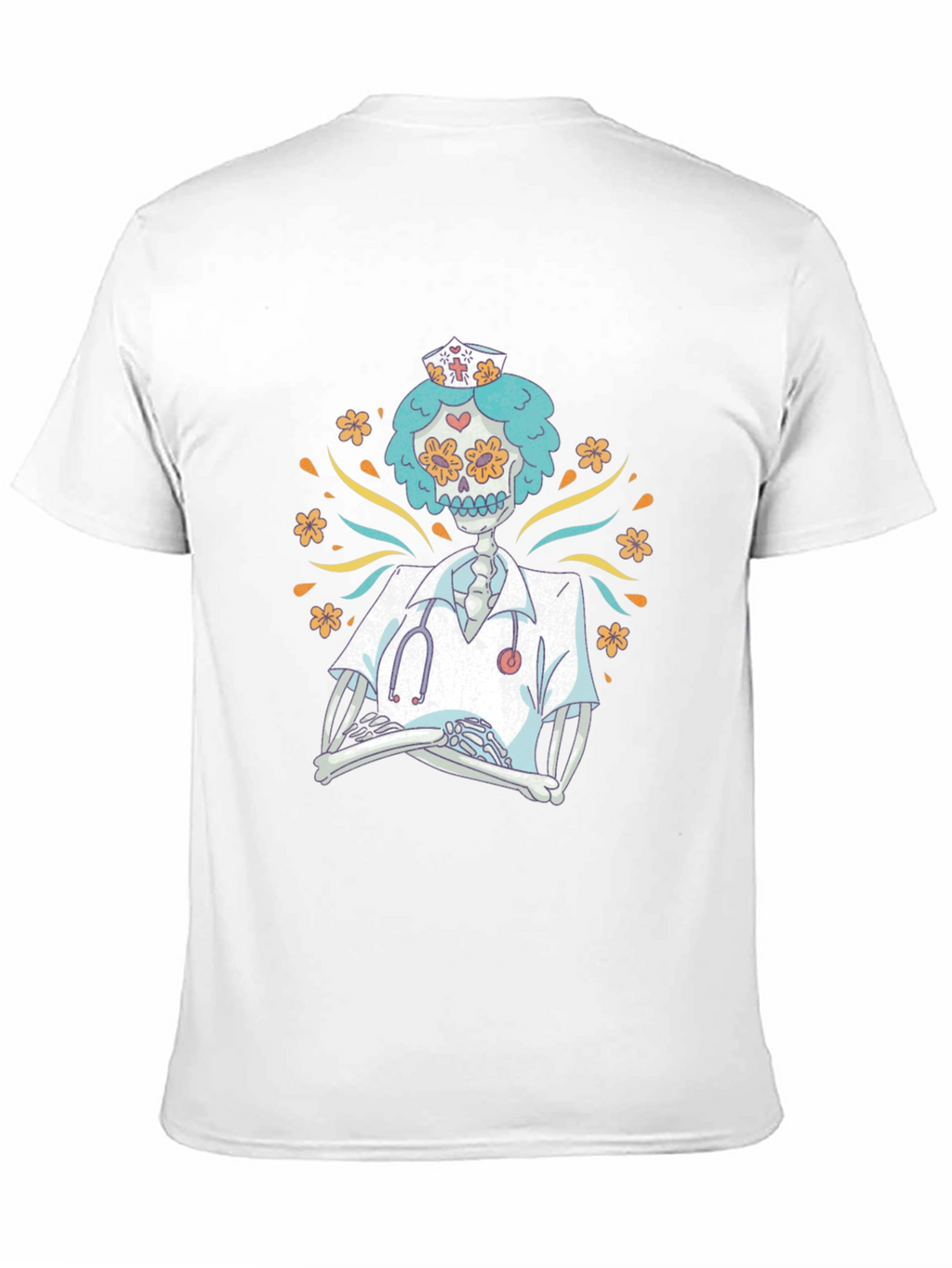 Day of the Dead Nurse Graphic Tee