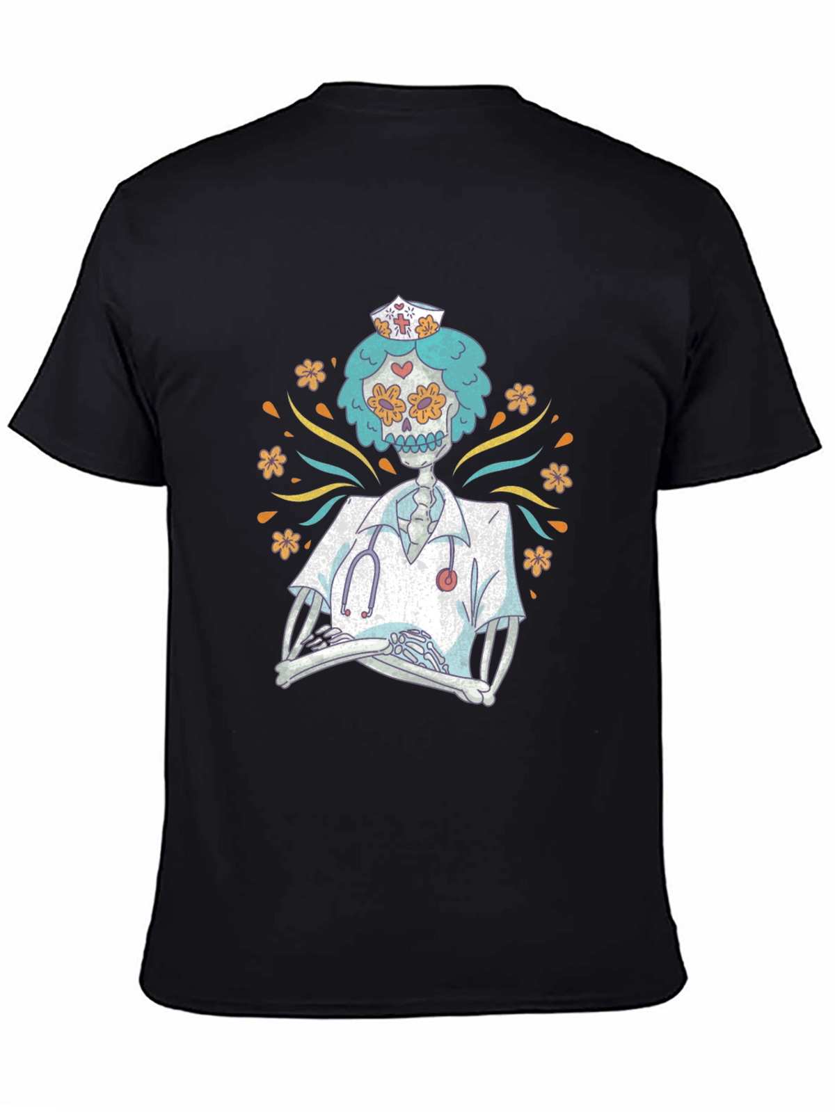 Day of the Dead Nurse Graphic Tee