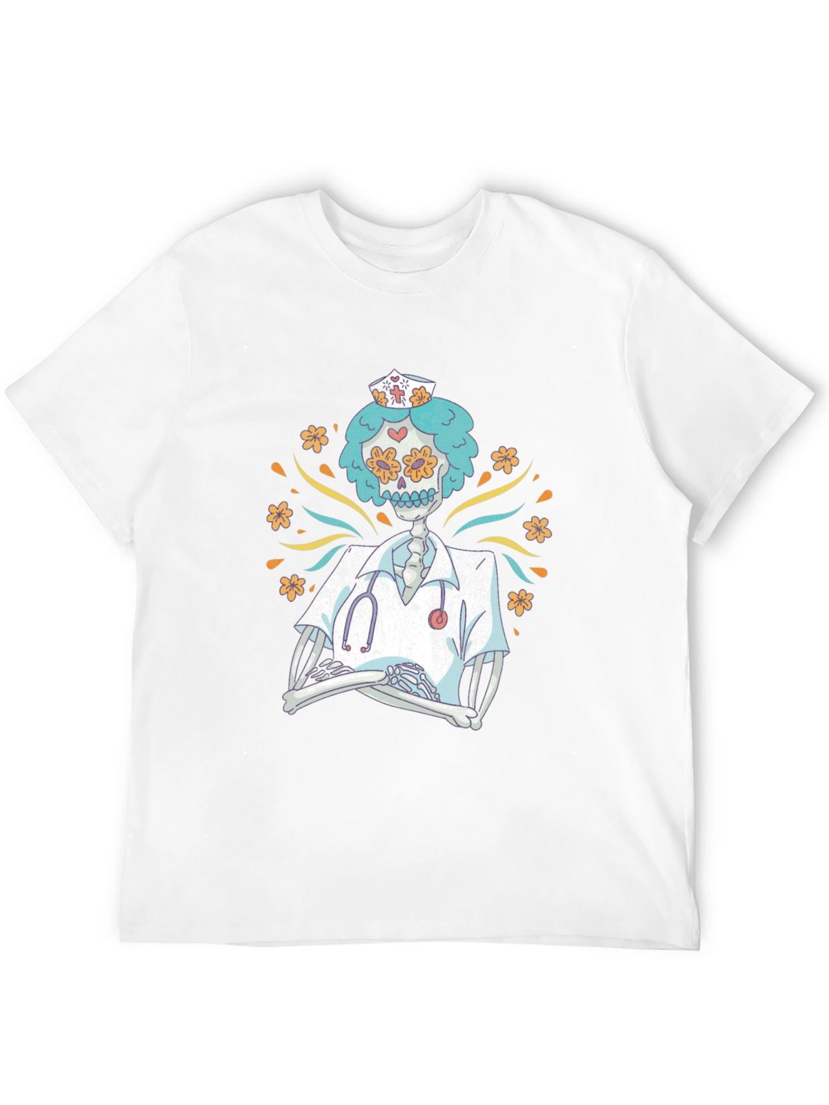 Day of the Dead Nurse Graphic Tee