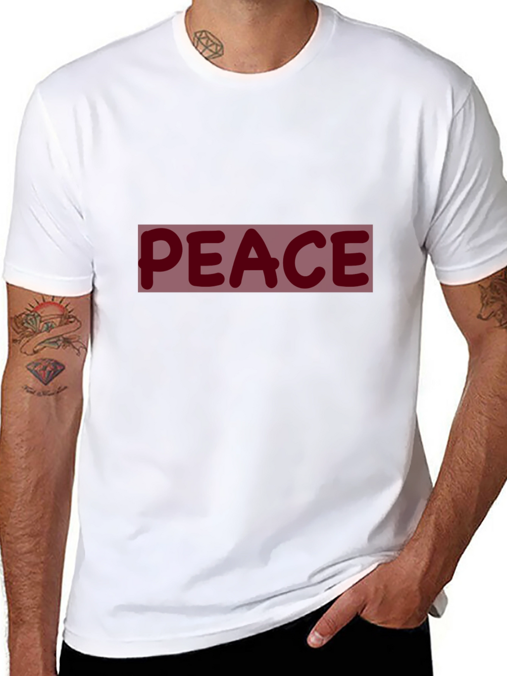 Peace Graphic Black T-Shirt