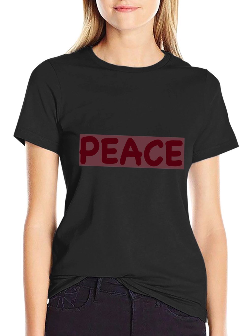 Peace Graphic Black T-Shirt