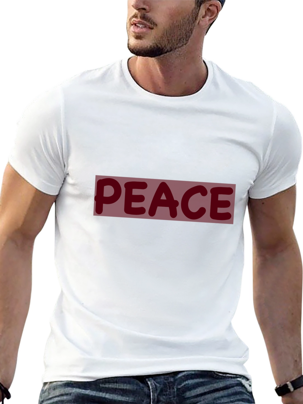 Peace Graphic Black T-Shirt