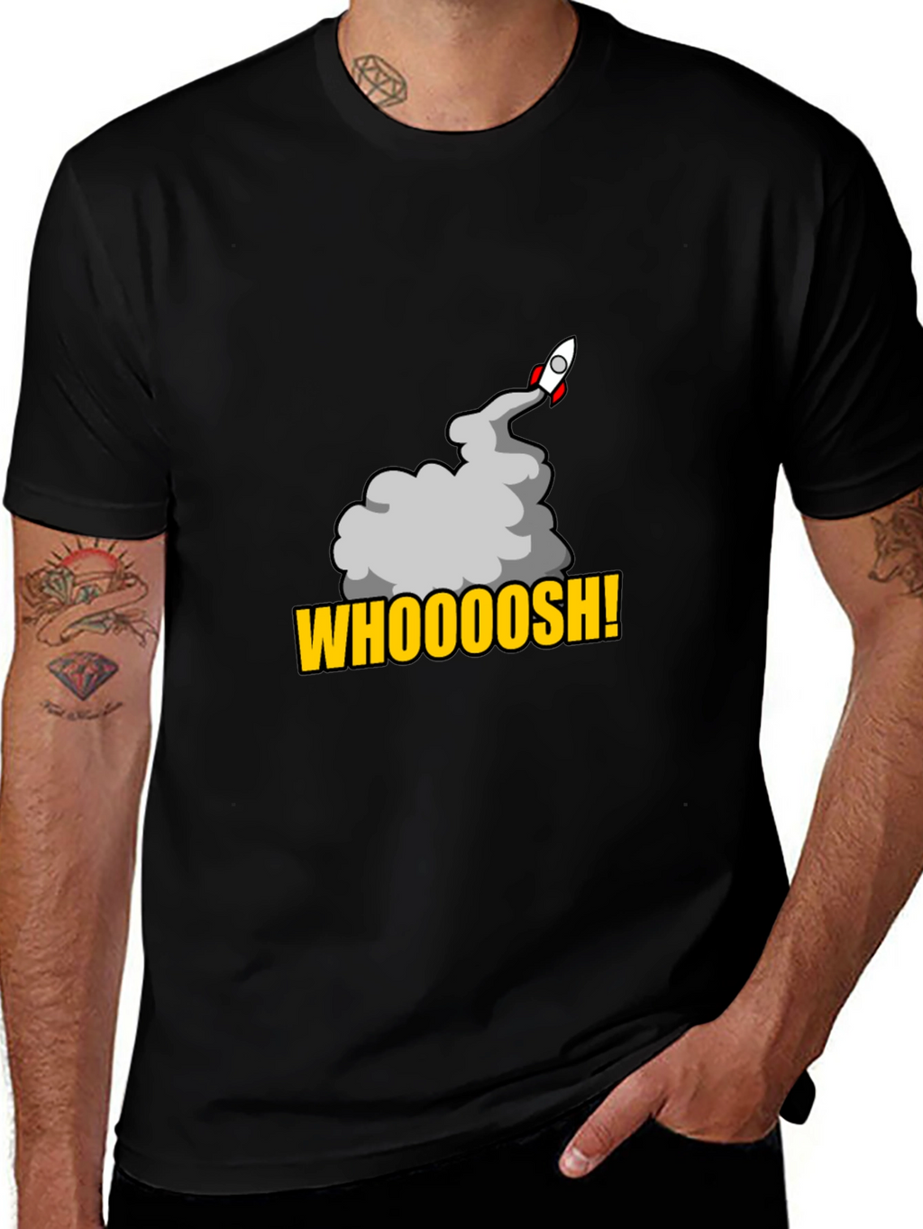 Whoooosh Rocket Graphic T-Shirt