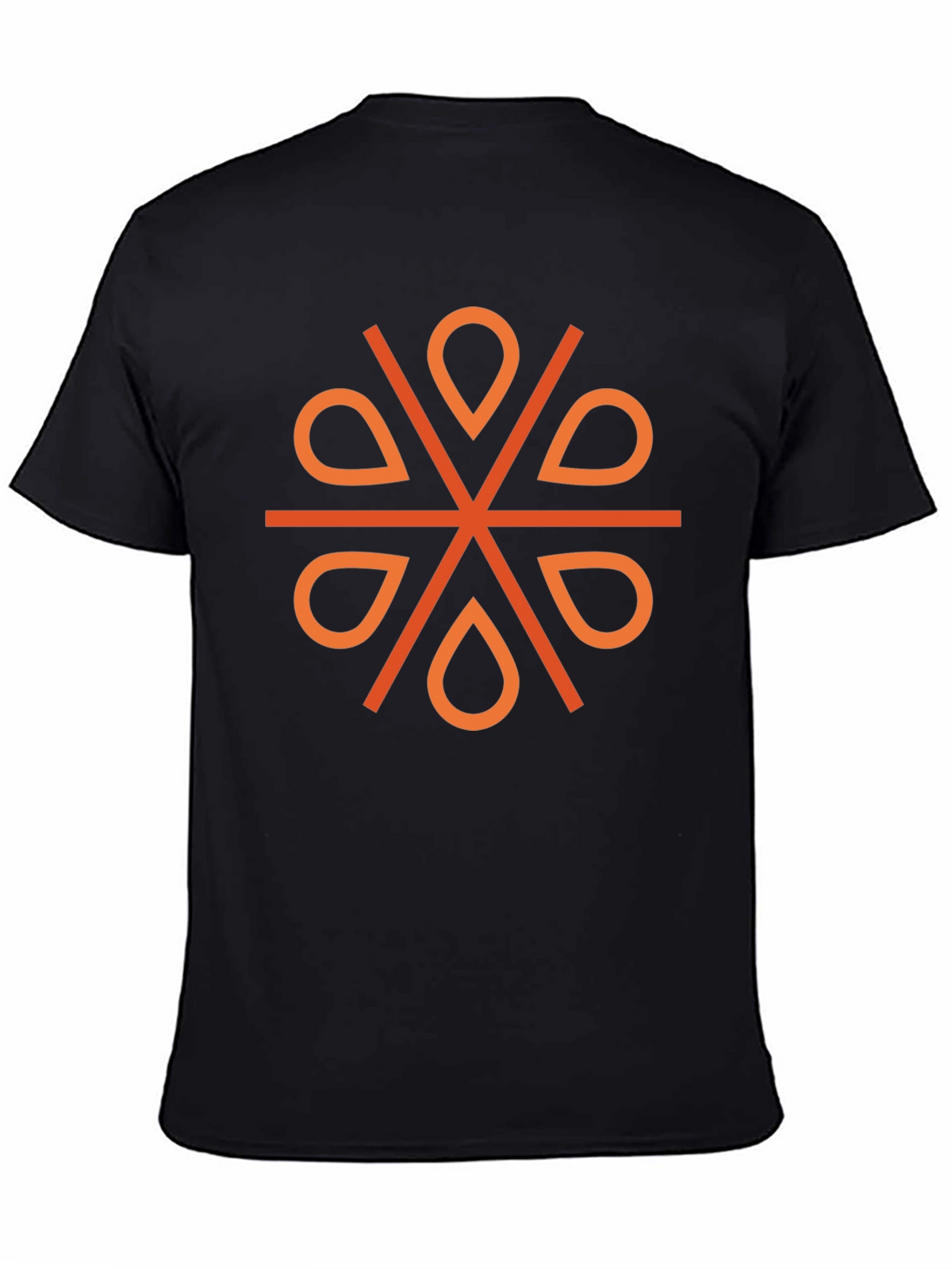 Geometric Orange Floral Tee
