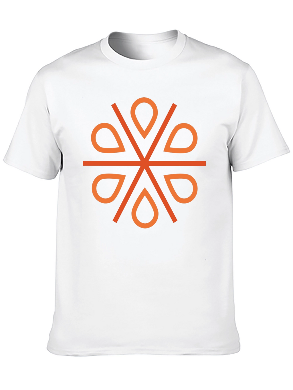 Geometric Orange Floral Tee