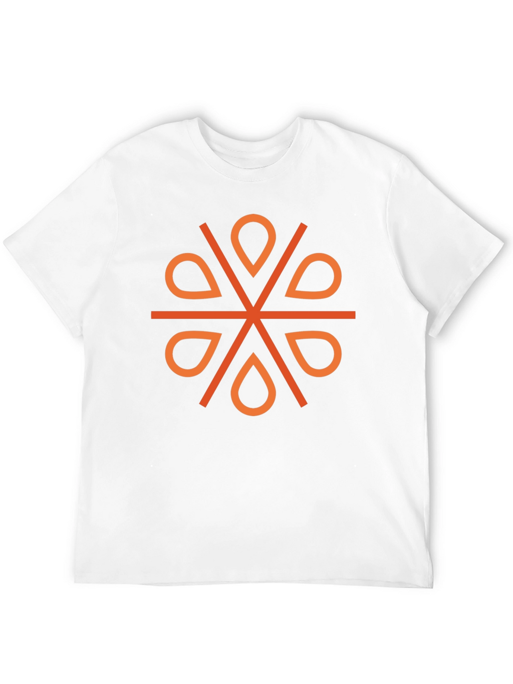 Geometric Orange Floral Tee