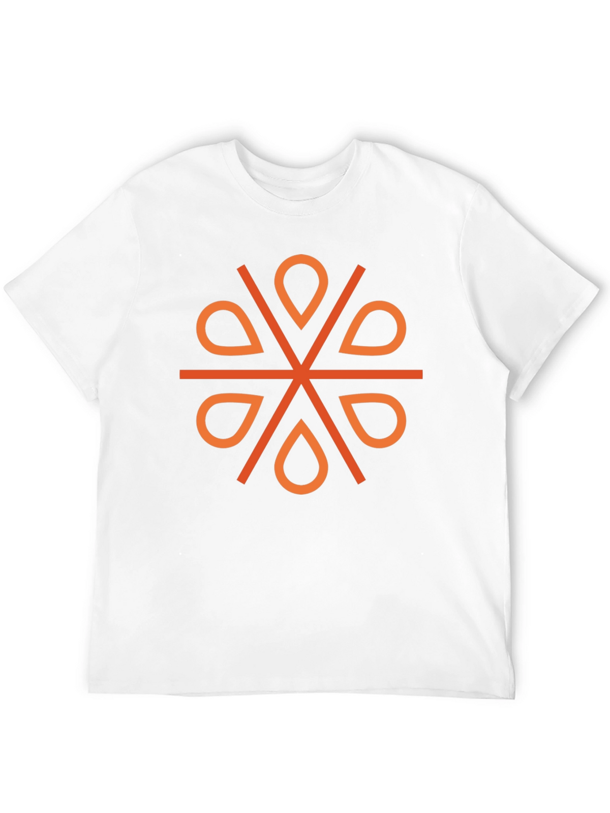 Geometric Orange Floral Tee