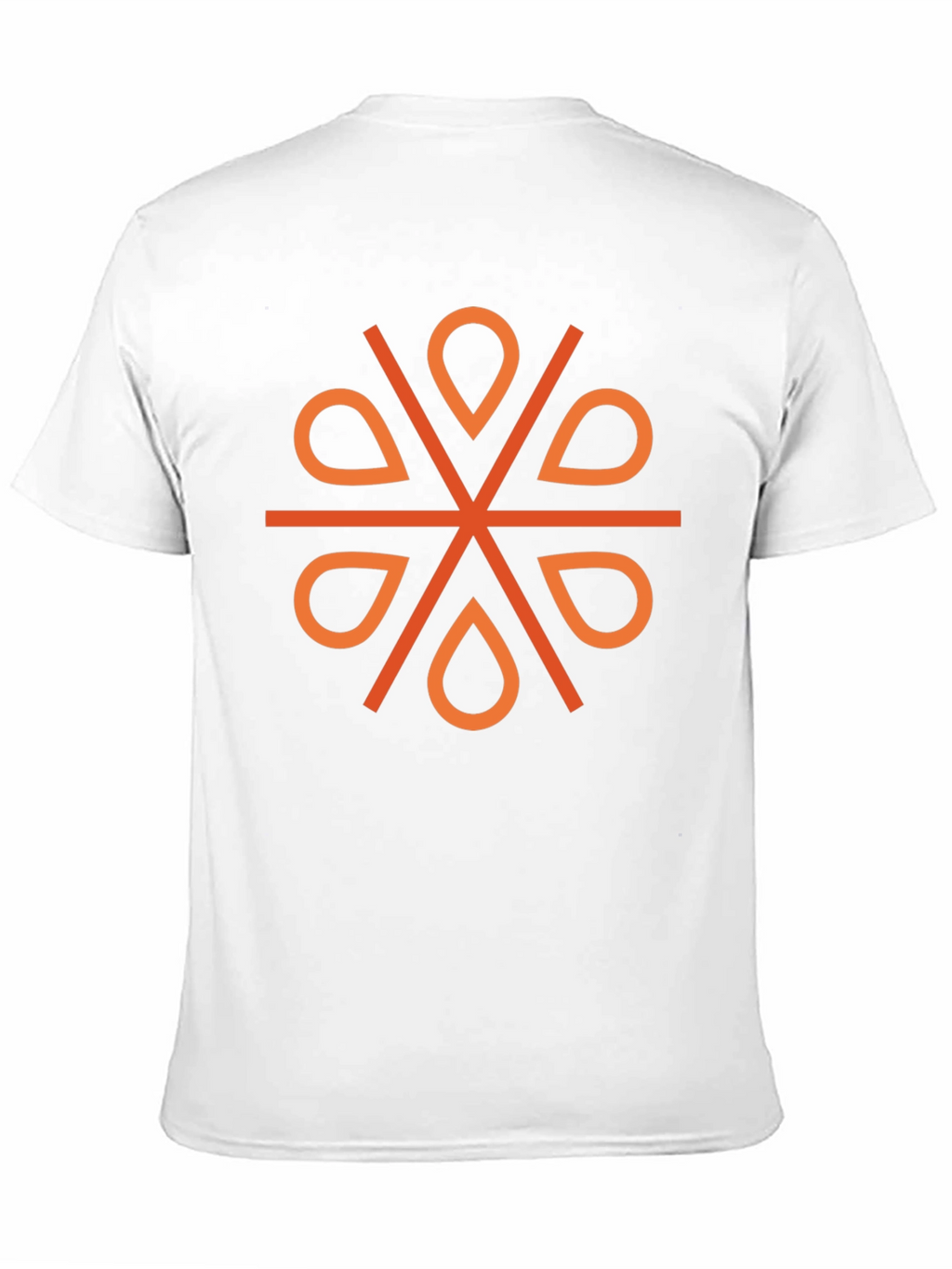 Geometric Orange Floral Tee