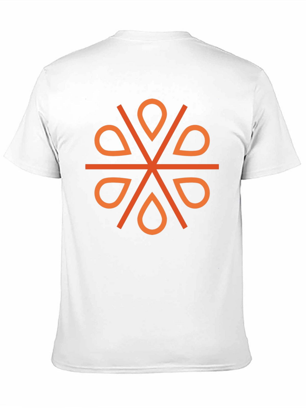 Geometric Orange Floral Tee