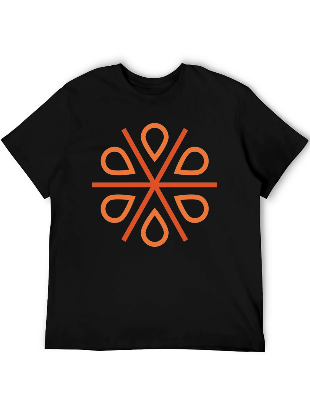 Geometric Orange Floral Tee