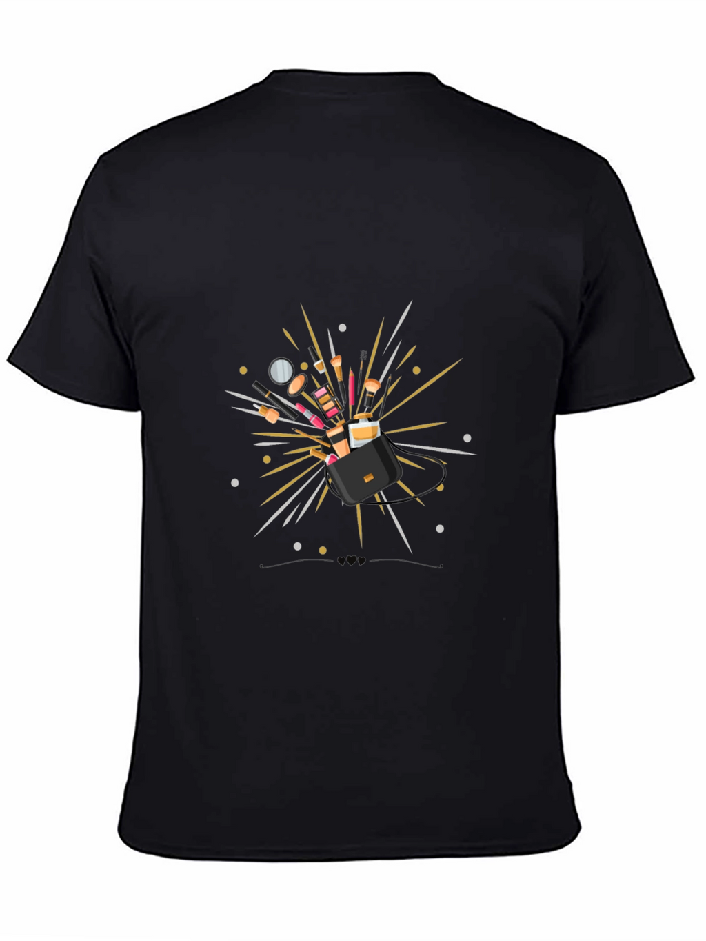 Makeup Explosion Black T-Shirt - Stylish Fashion Tee