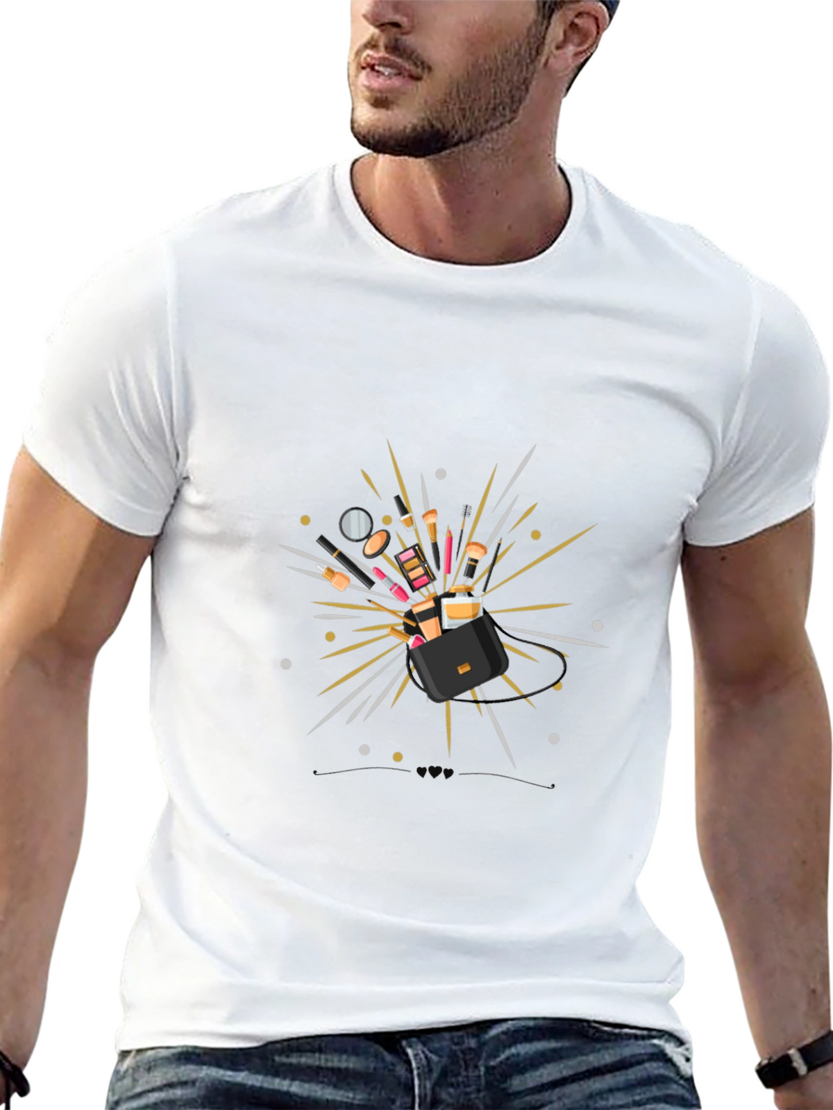 Makeup Explosion Black T-Shirt - Stylish Fashion Tee