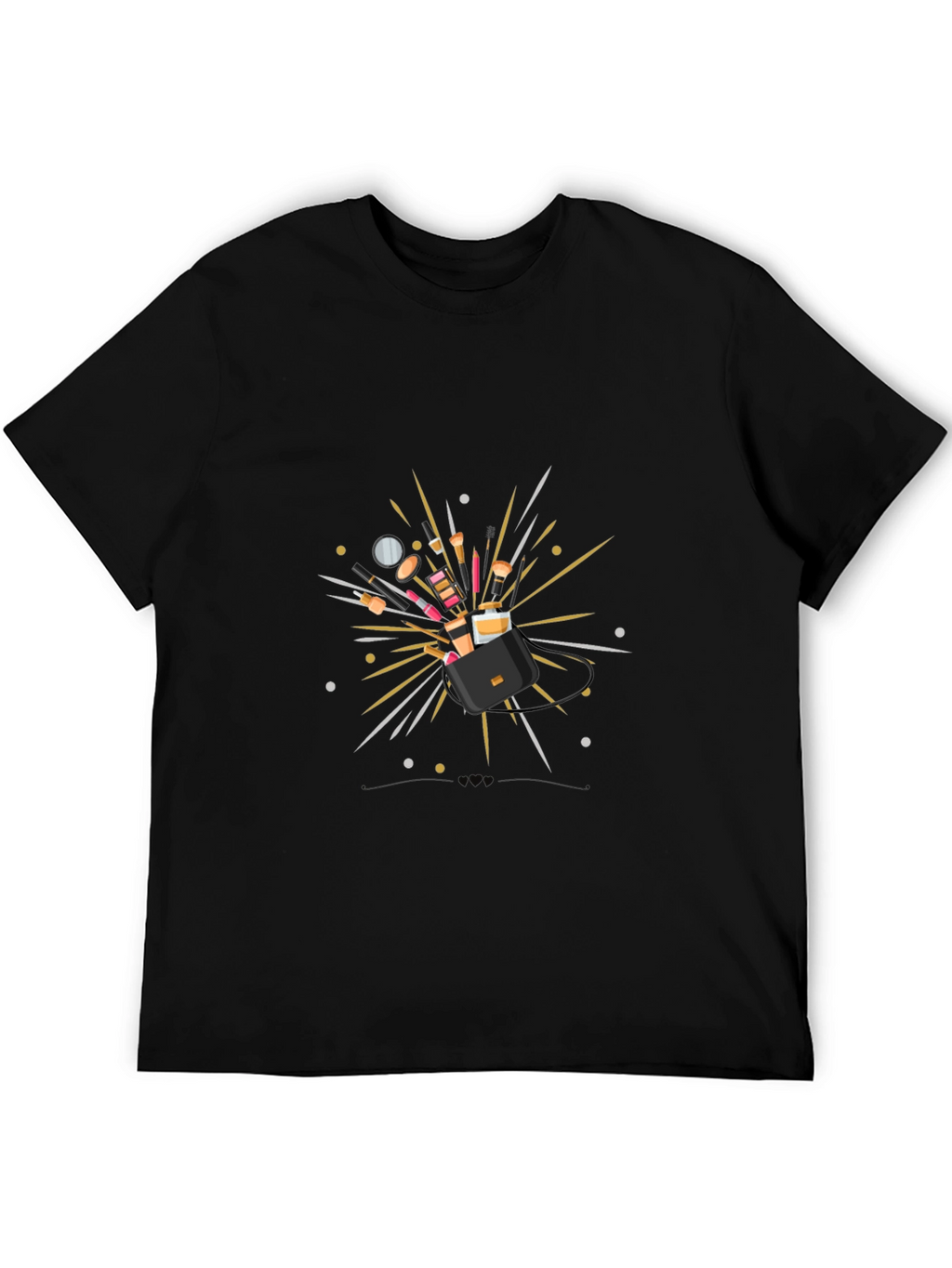 Makeup Explosion Black T-Shirt - Stylish Fashion Tee
