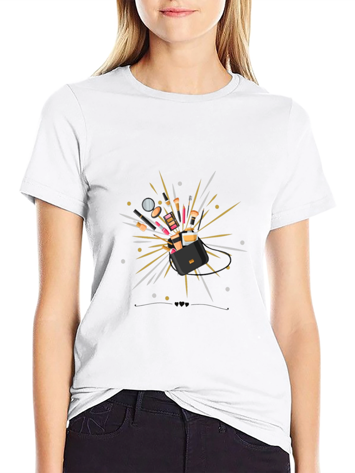 Makeup Explosion Black T-Shirt - Stylish Fashion Tee