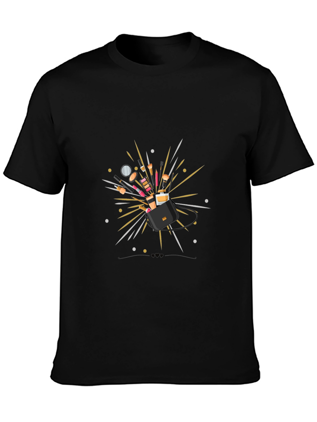 Makeup Explosion Black T-Shirt - Stylish Fashion Tee