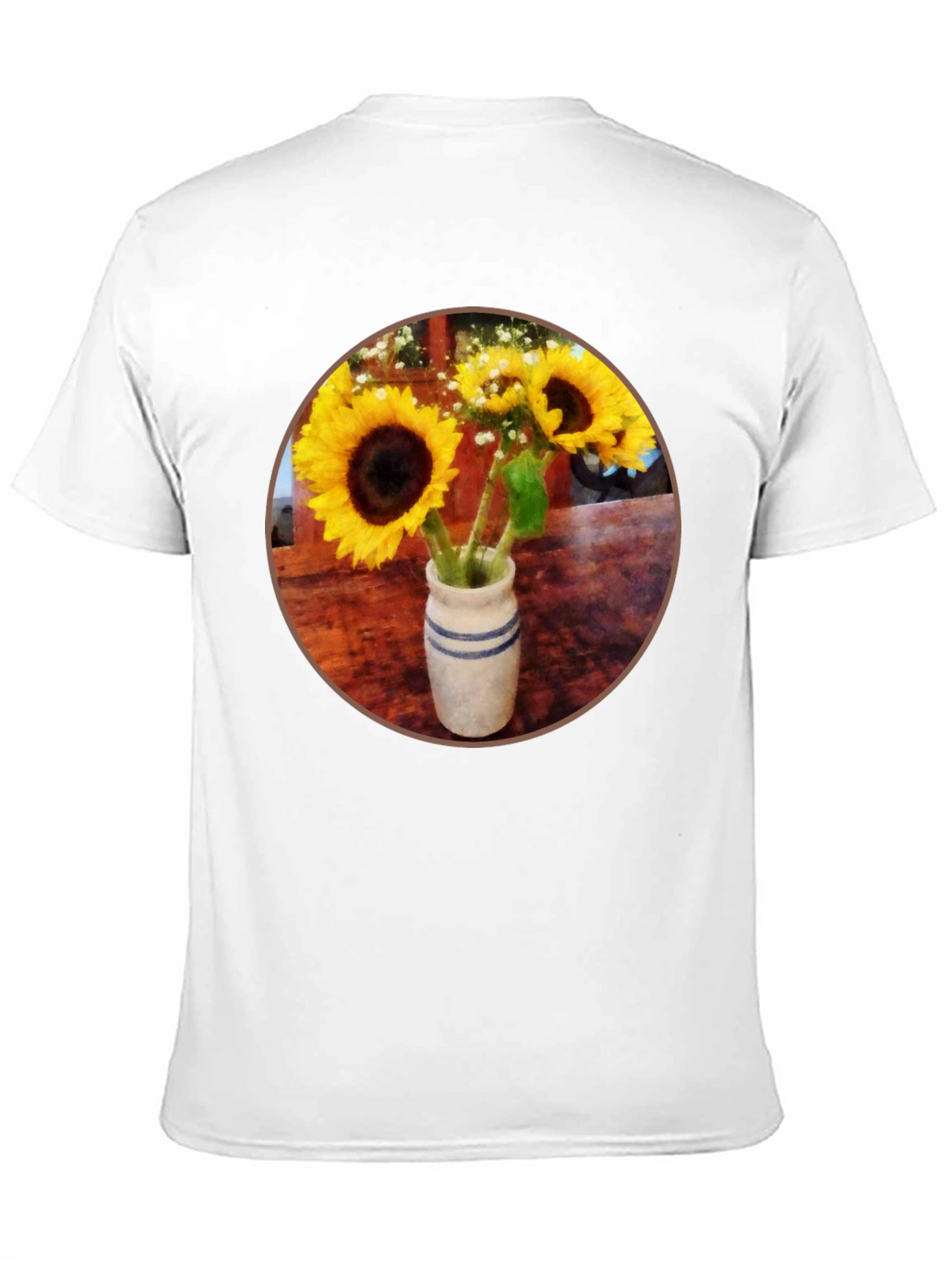 Sunflower Vase Graphic Tee - Stylish Casual Wear