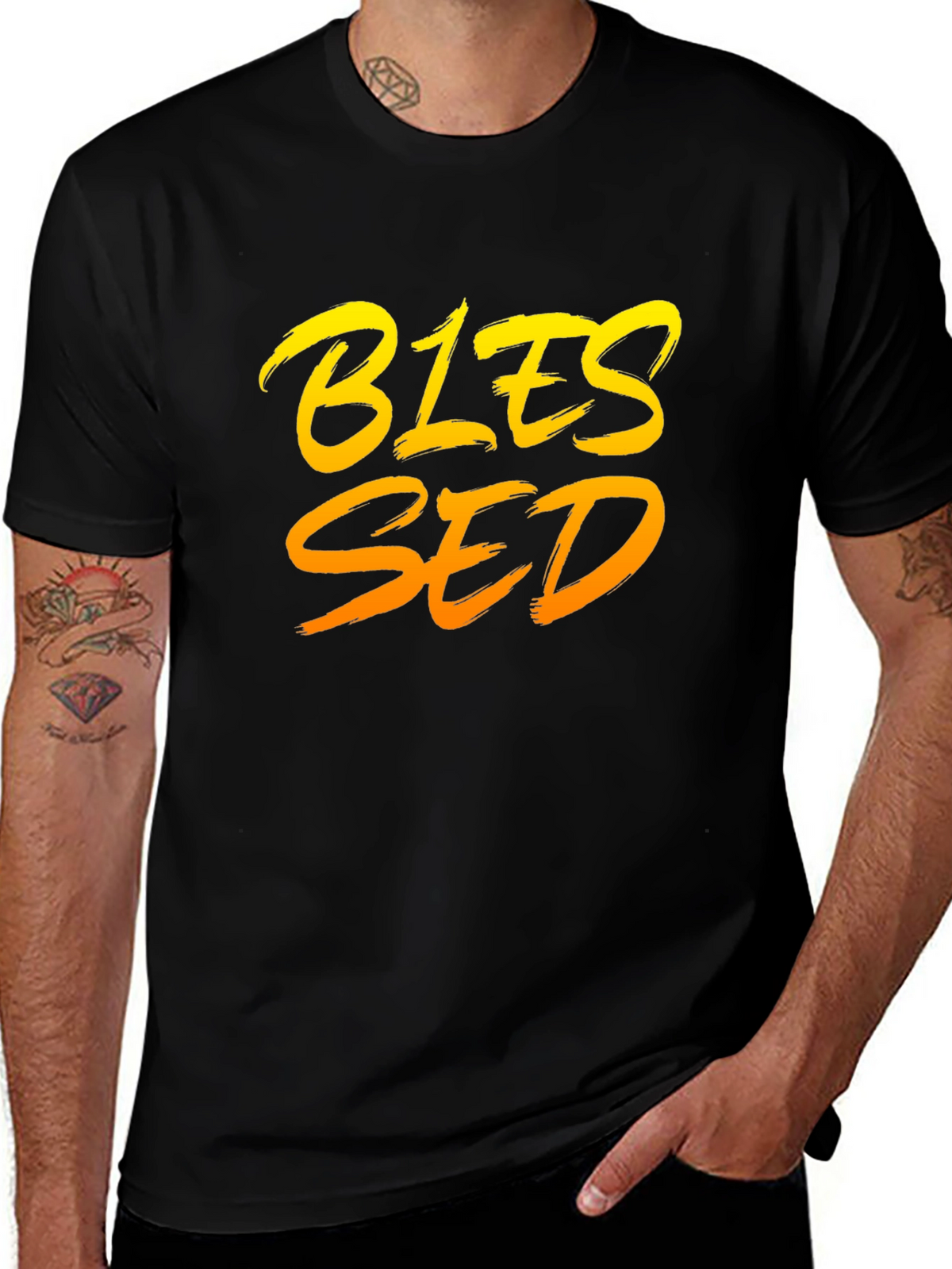 Blessed Graphic Tee - Stylish Black T-Shirt