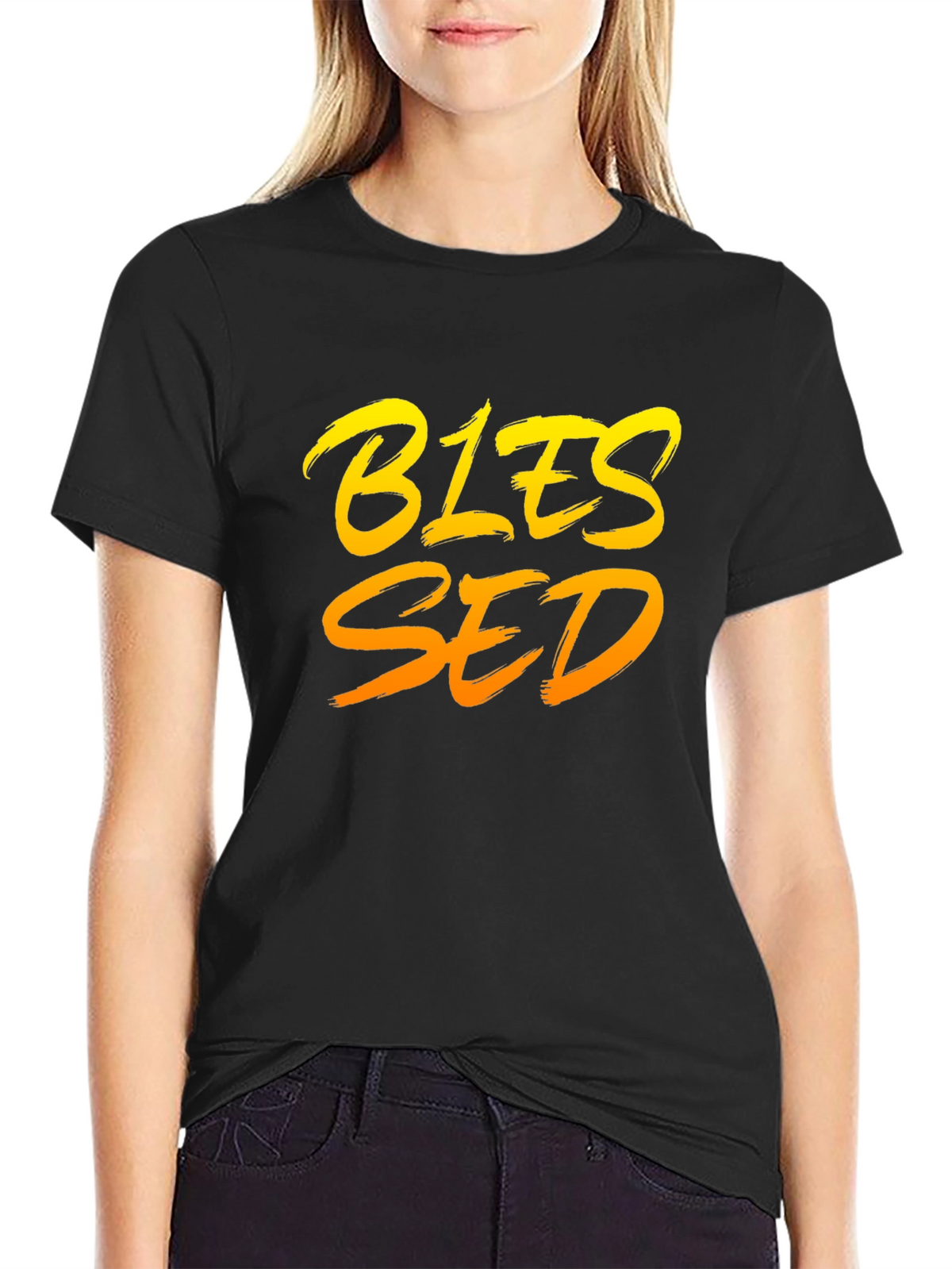 Blessed Graphic Tee - Stylish Black T-Shirt