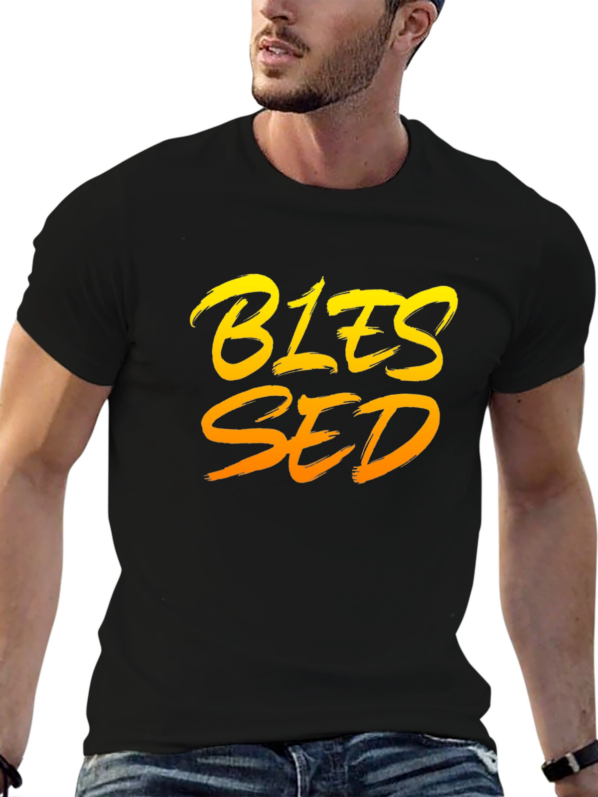 Blessed Graphic Tee - Stylish Black T-Shirt